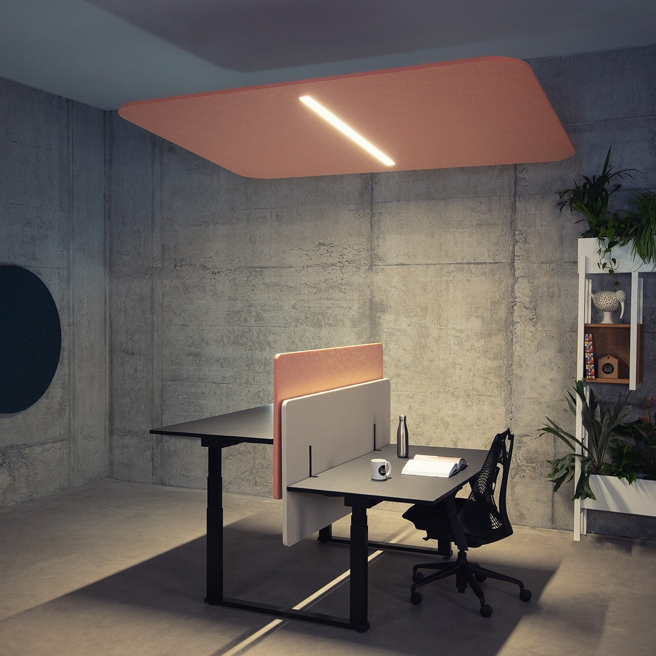 Acoustic Panel Desk Two – Top Akustiklösung mit Absorptionsklasse A | Schweizer Qualitätsprodukt