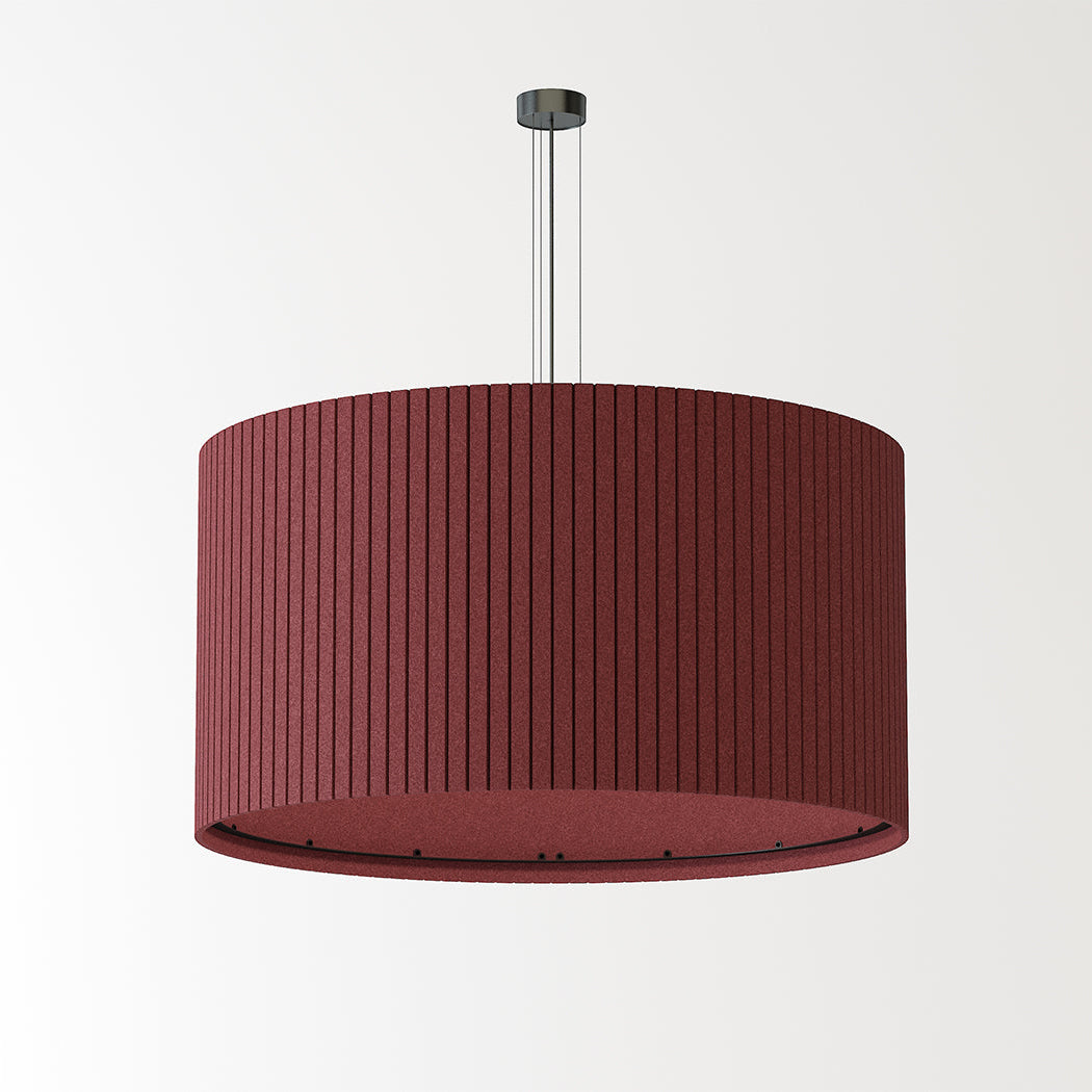 Akustische Pendelleuchte Umbra Round im Büro