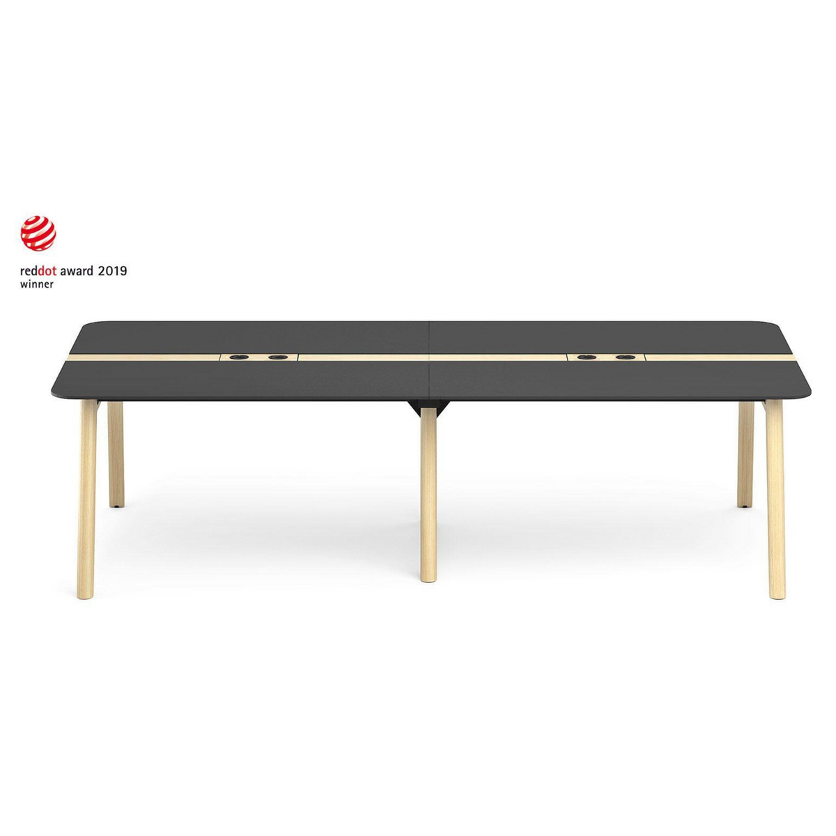 Conference table with solid wood legs ǀ NOVA Wood
