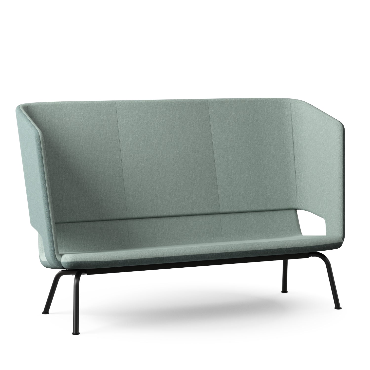 Elegantes Bürosofa mit minimalistischem Design, passend für moderne Arbeitsumgebungen.