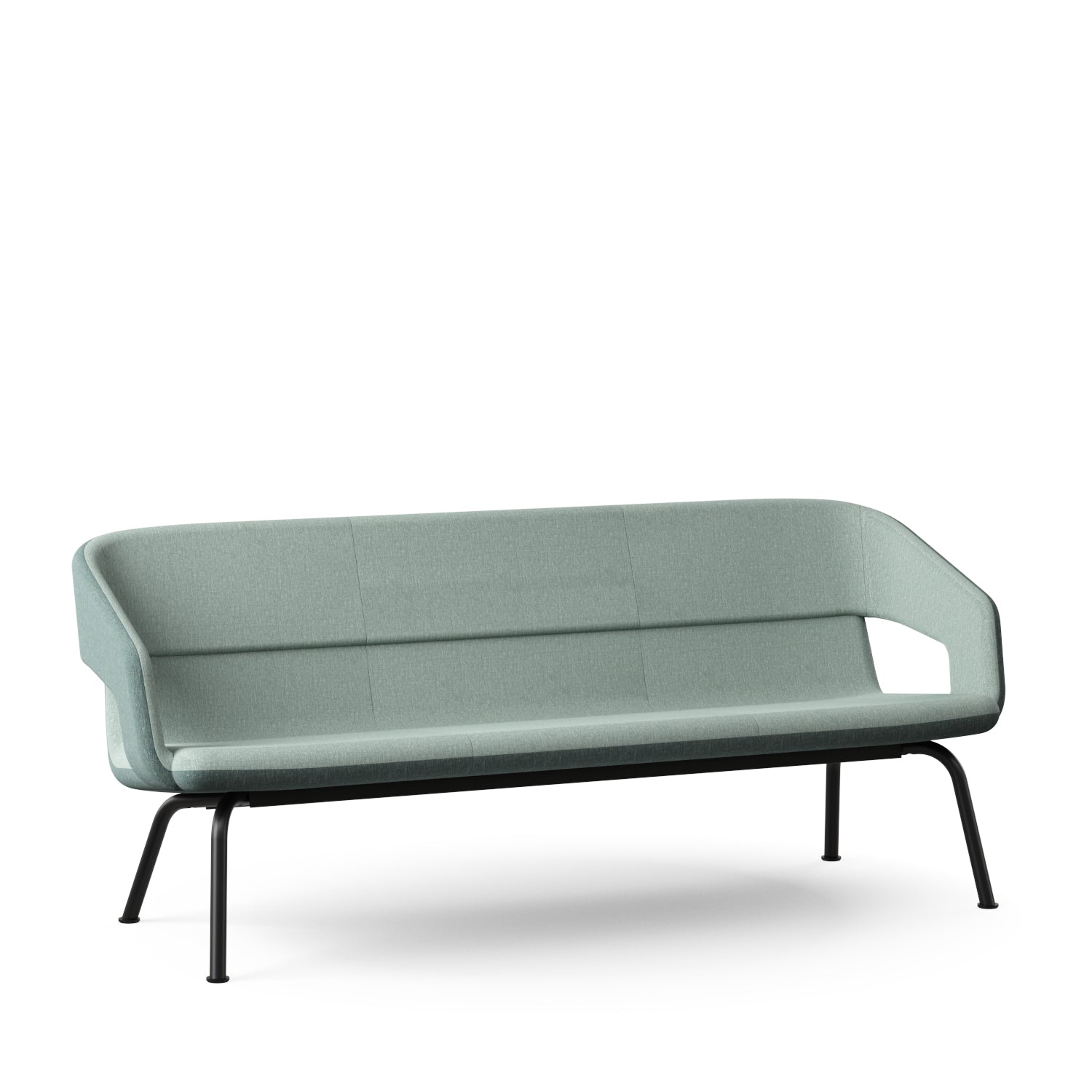 Komfortables 2-Sitzer-Sofa für Büroeinrichtungen mit ergonomischer Rückenlehne