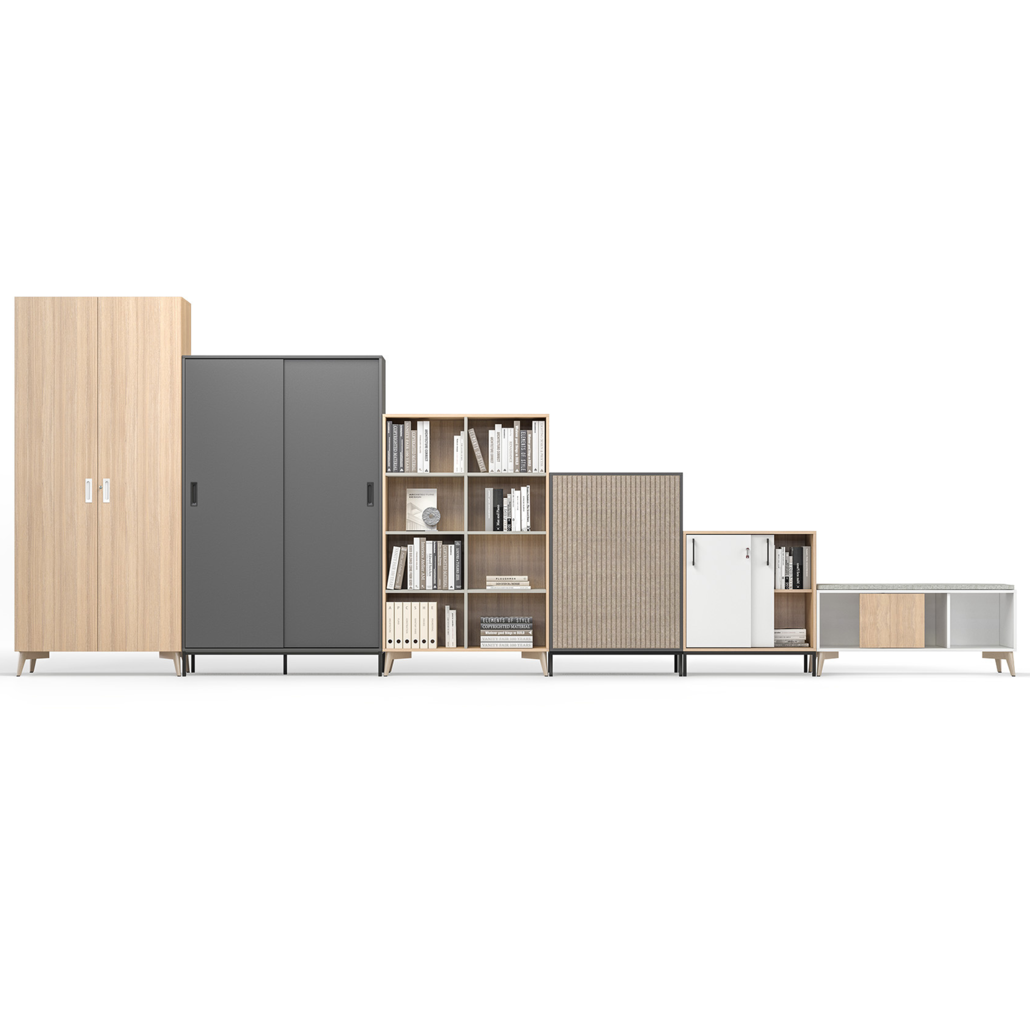 Bueroschraenke, Regale und Sidesboard abschliessbar oder offen fuer Bueros