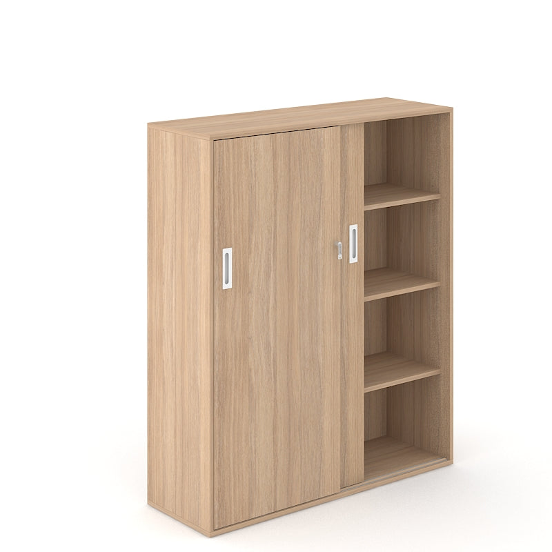 Bueroschrank mit Schiebetuere aus Holz