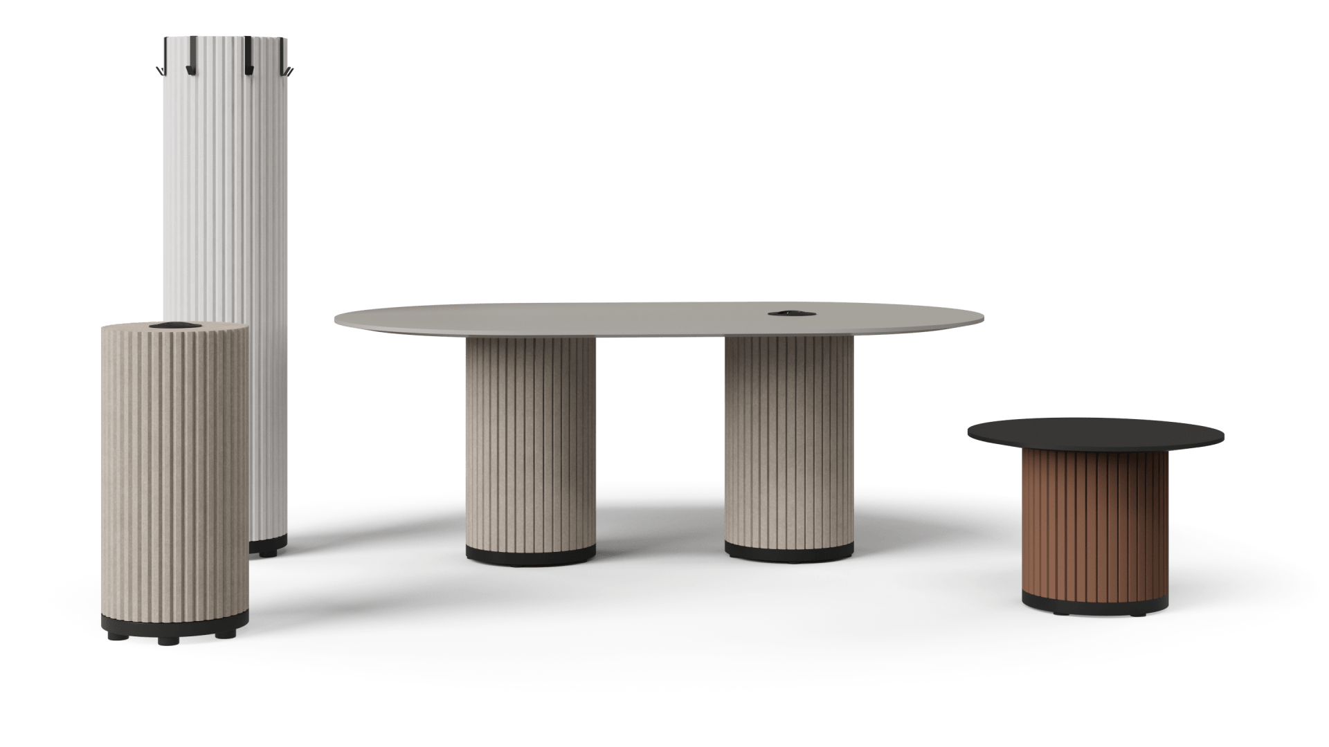 Coffee Table Büro mit lärmdämmenden Akustiksäule ǀ PARTHOS