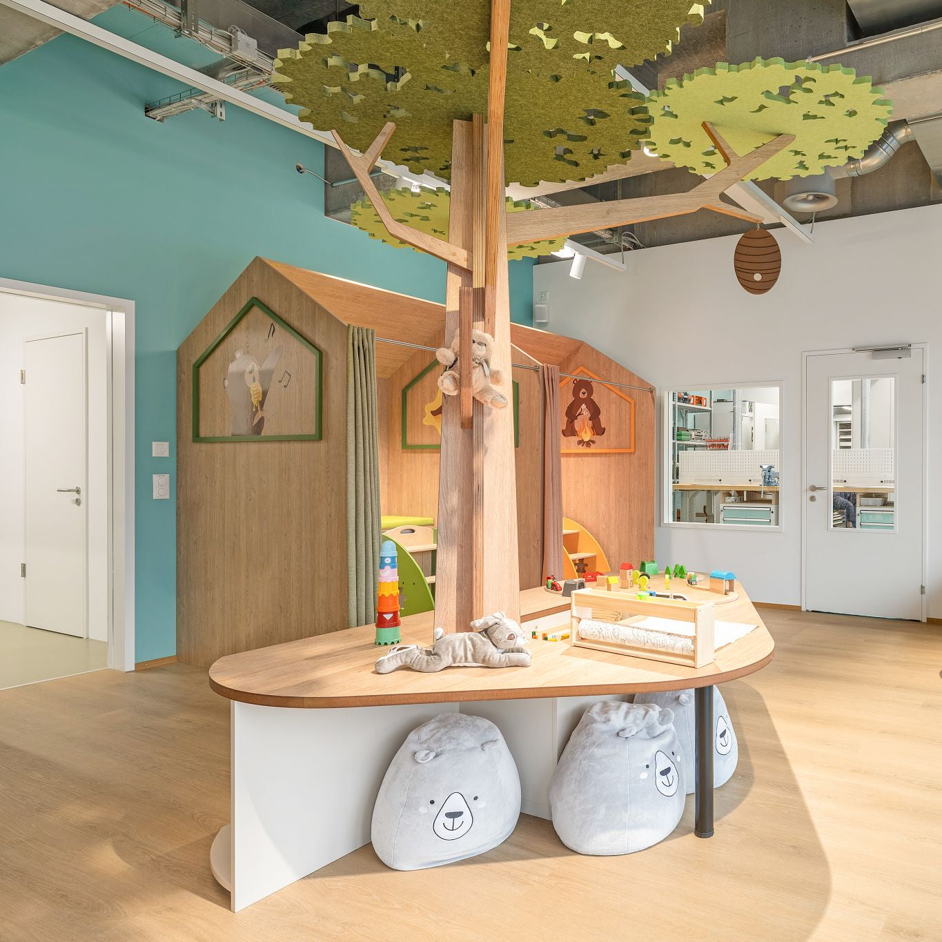 Akustisches Deckenpanel Forest aus recyceltem PET