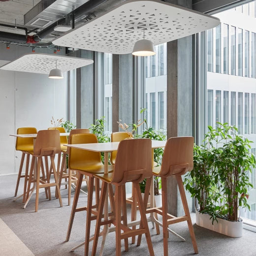 Deckenpanel zur Schallabsorption in Schule