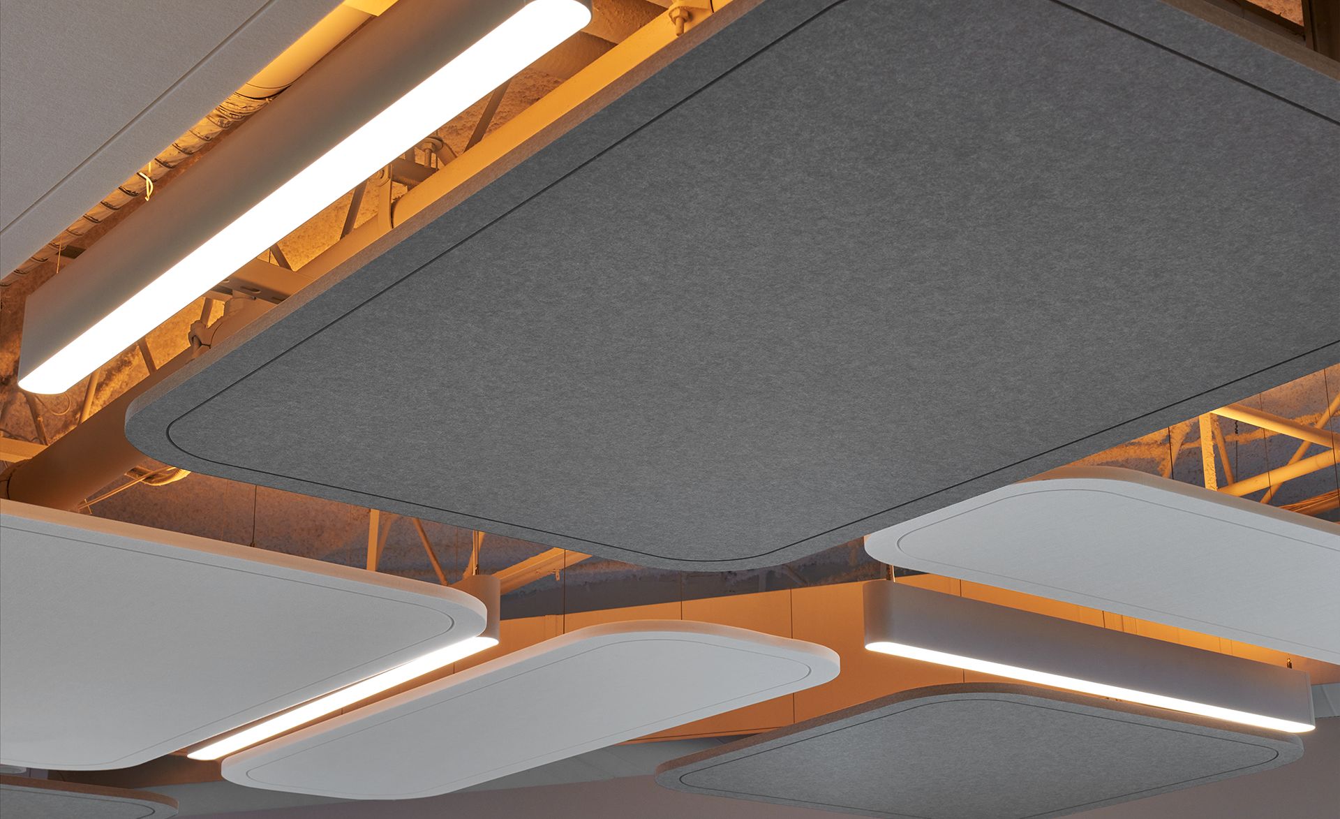 Deckenpanel Rectangle in Open Space Büro