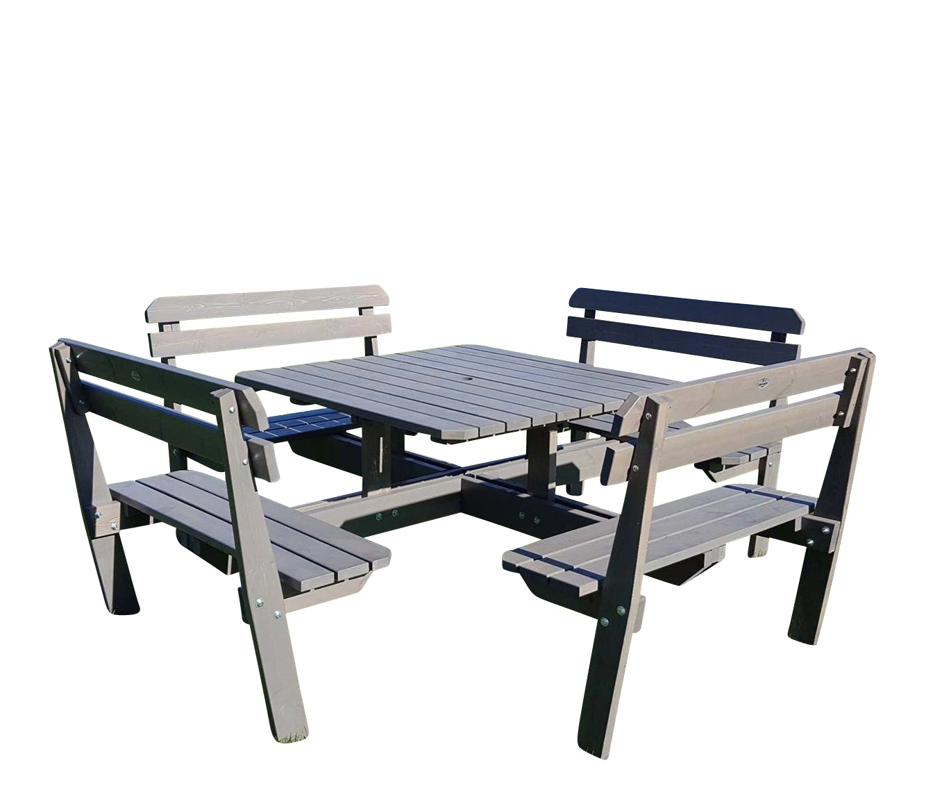 Gartentisch für Outdoorbereich wetterfest aus hochwertigem Holz in grau