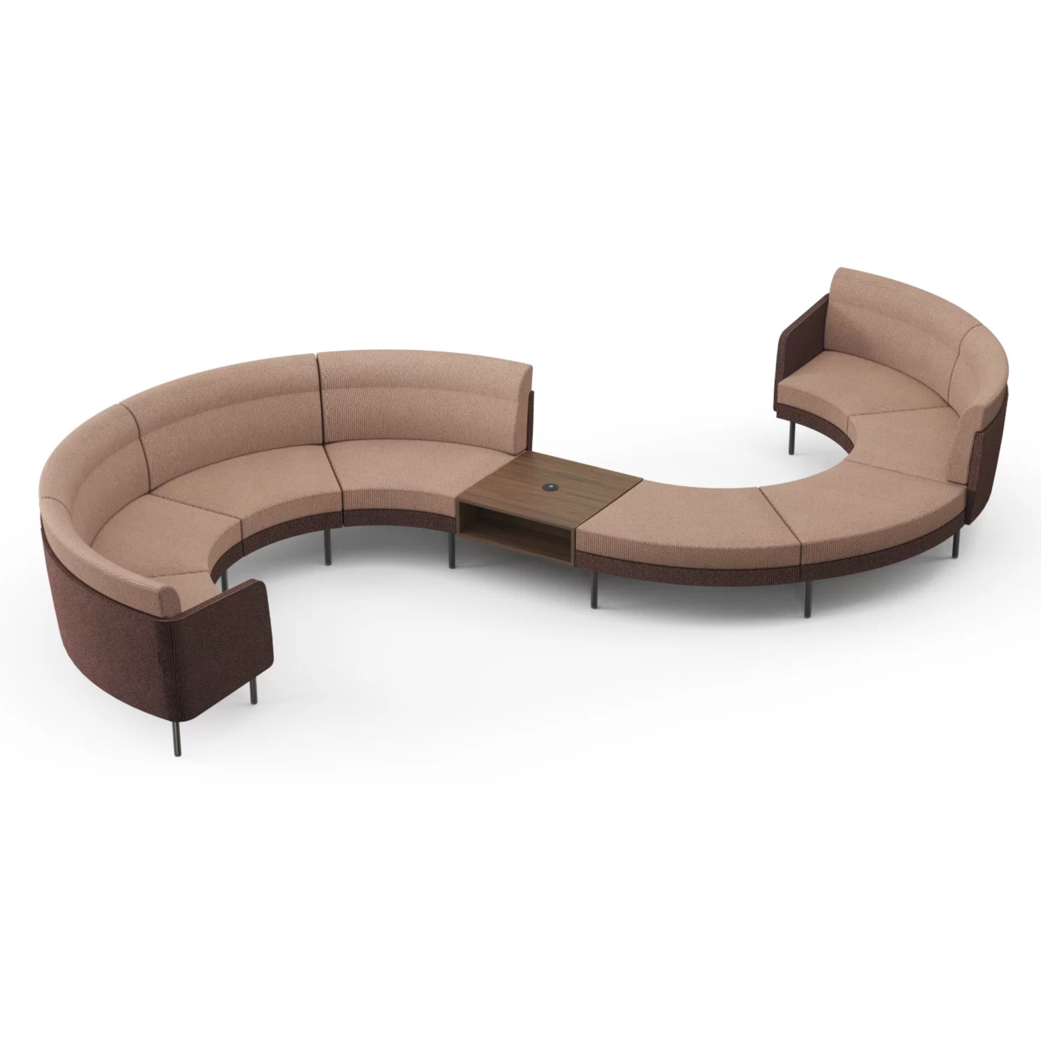 Gebogenes XXL-Sofa – Das perfekte Riesensofa für flexible Lern- und Arbeitsbereiche