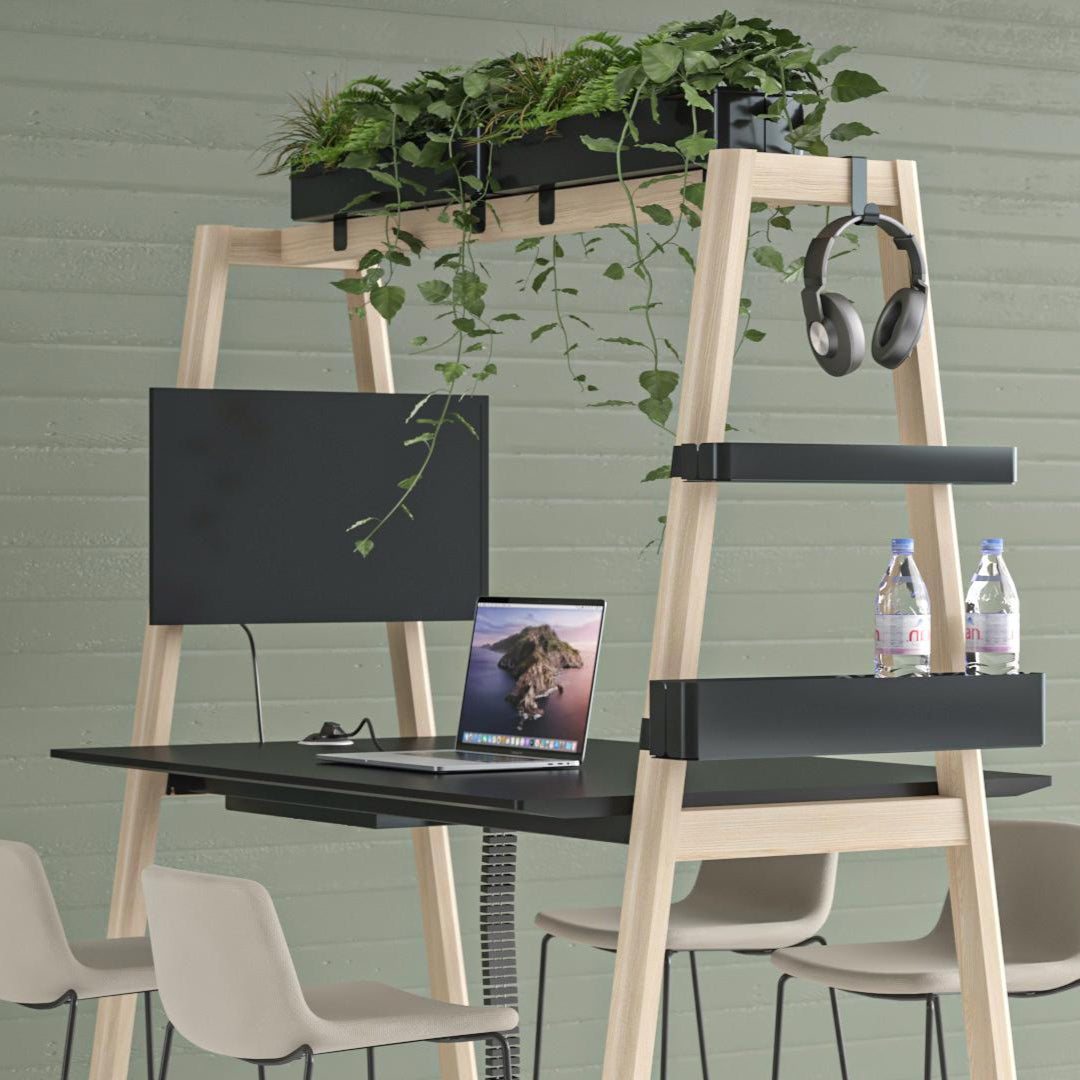 Table haute multifonctionnelle avec des pattes de table en bois ǀ NOVA BOIS MULTIVUSE