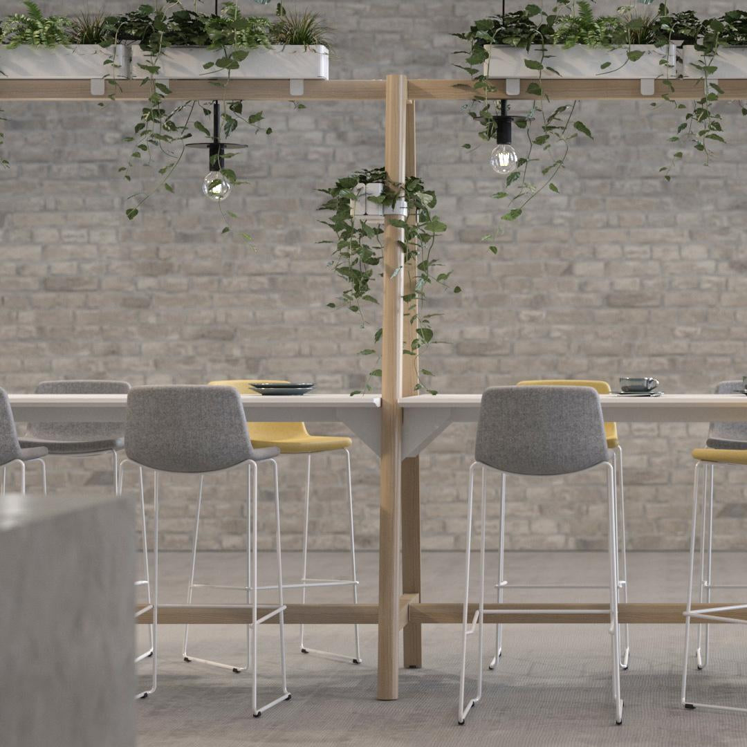 Table haute multifonctionnelle avec des pattes de table en bois ǀ NOVA BOIS MULTIVUSE