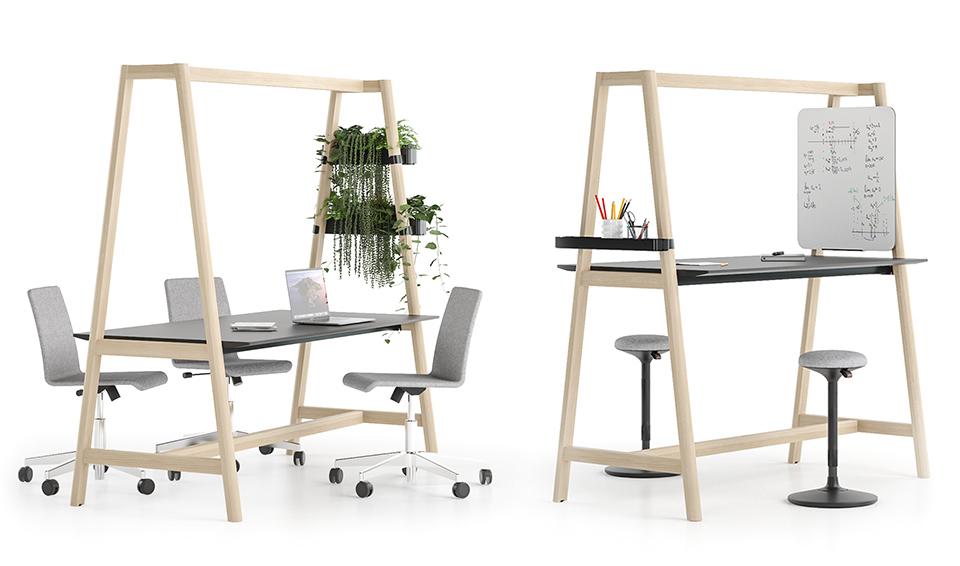 Hochtisch multifunktional mit Tischbeinen aus Holz ǀ NOVA Wood MULTIPURPOSE