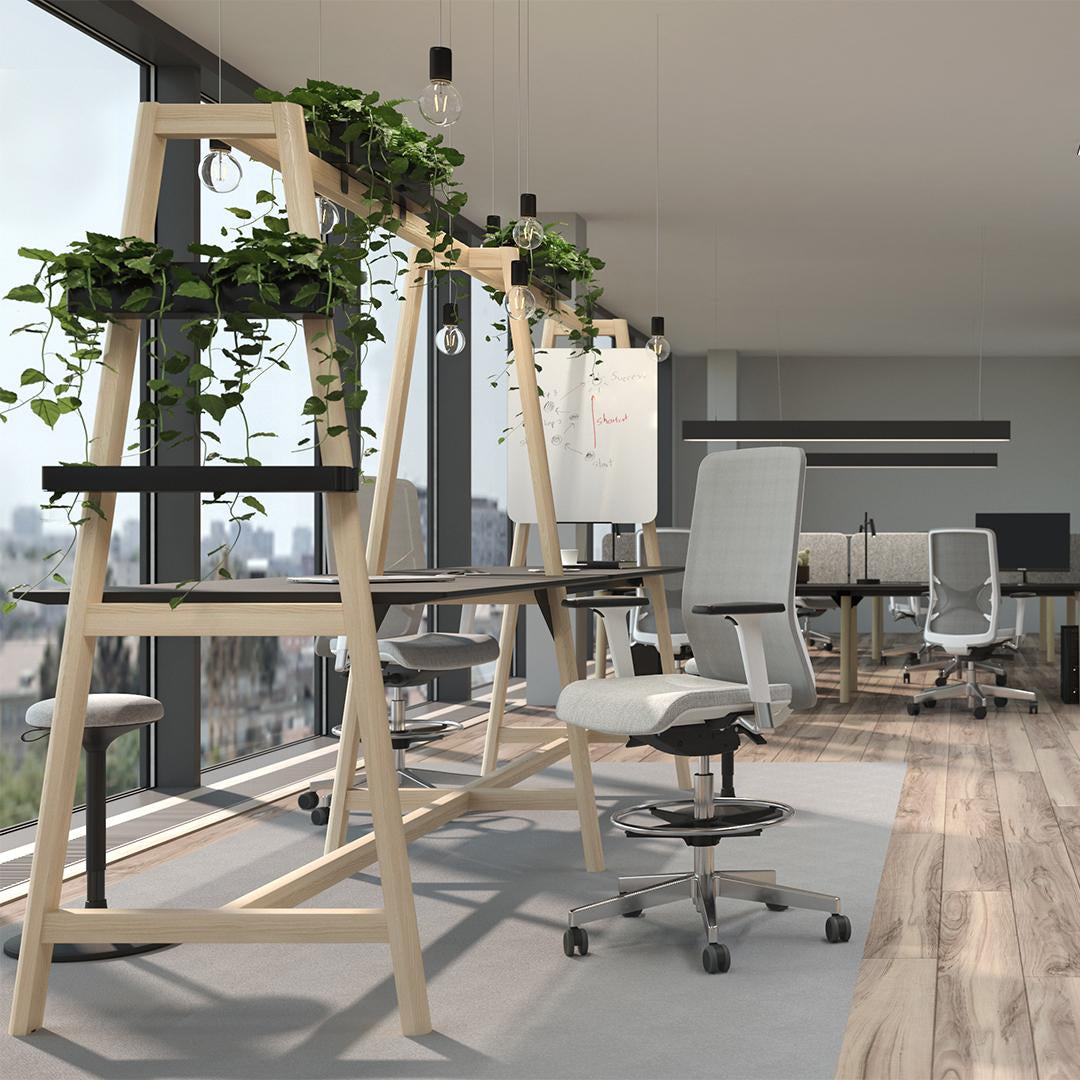 Table haute multifonctionnelle avec des pattes de table en bois ǀ NOVA BOIS MULTIVUSE