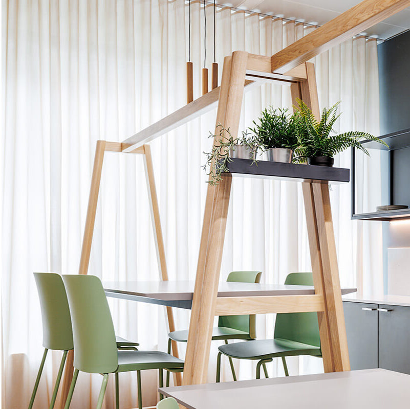 Table haute multifonctionnelle avec des pattes de table en bois ǀ NOVA BOIS MULTIVUSE