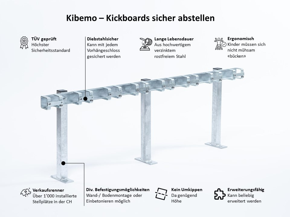 Kickboardständer mit Vorzügen