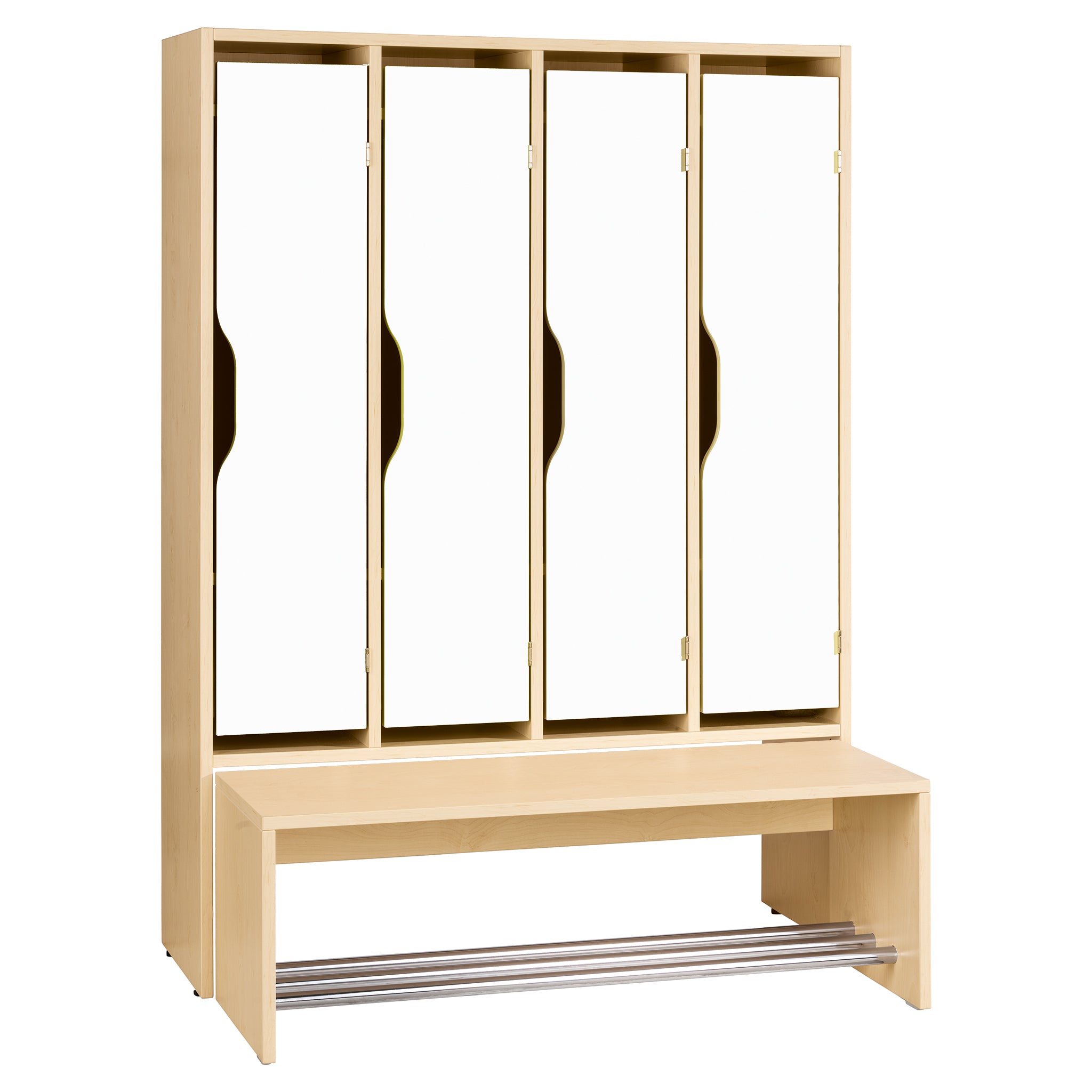 Kindergarderobe mit ausziehbarer Sitzbank
