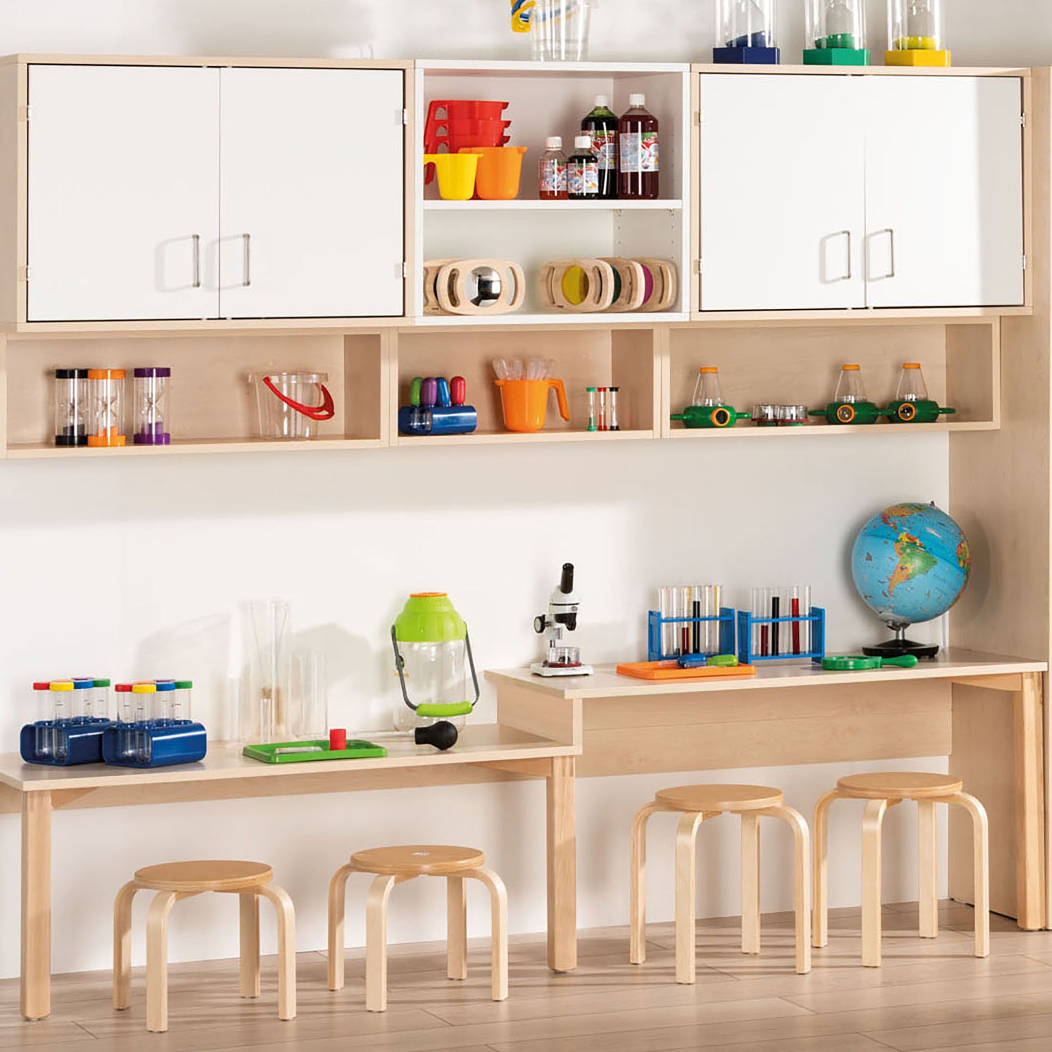 Kindergartenmöbel Hocker aus Holz