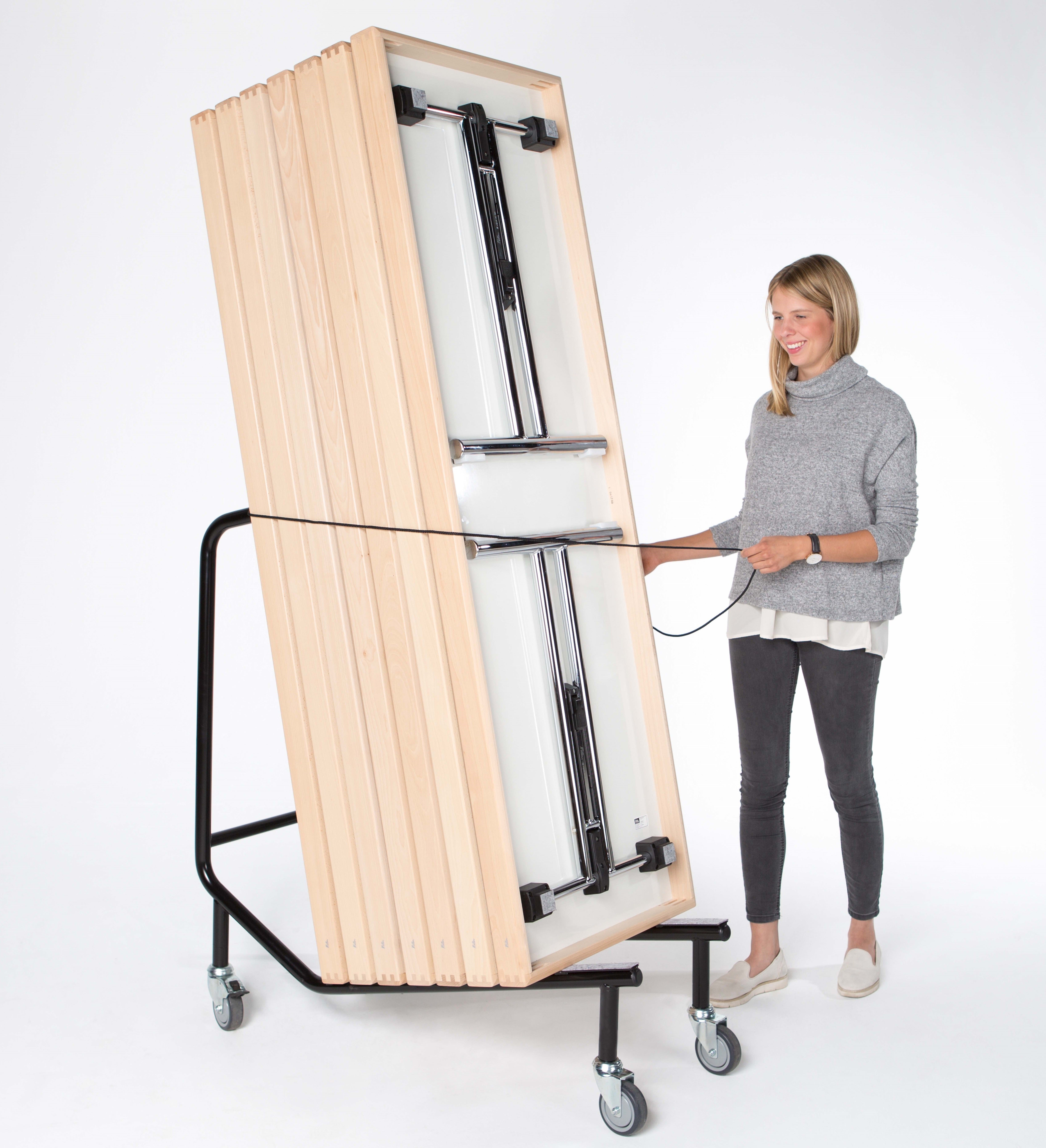 Voiture de table pour les tables pliantes - pratique, stable et mobile