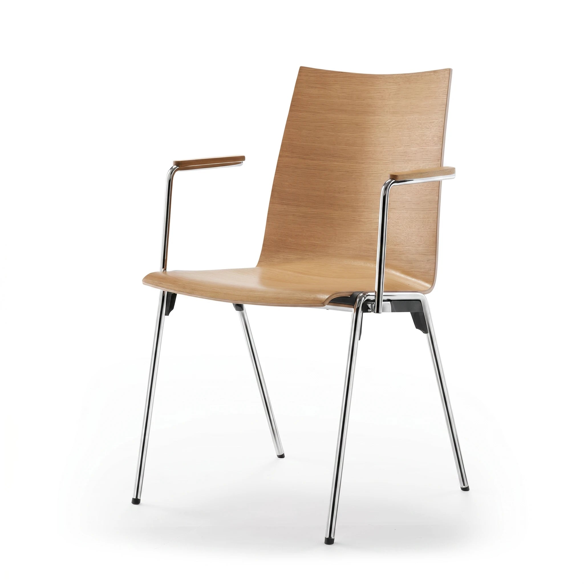 Stacking chair with armrest ǀ LOGOCHAIR -incorrect