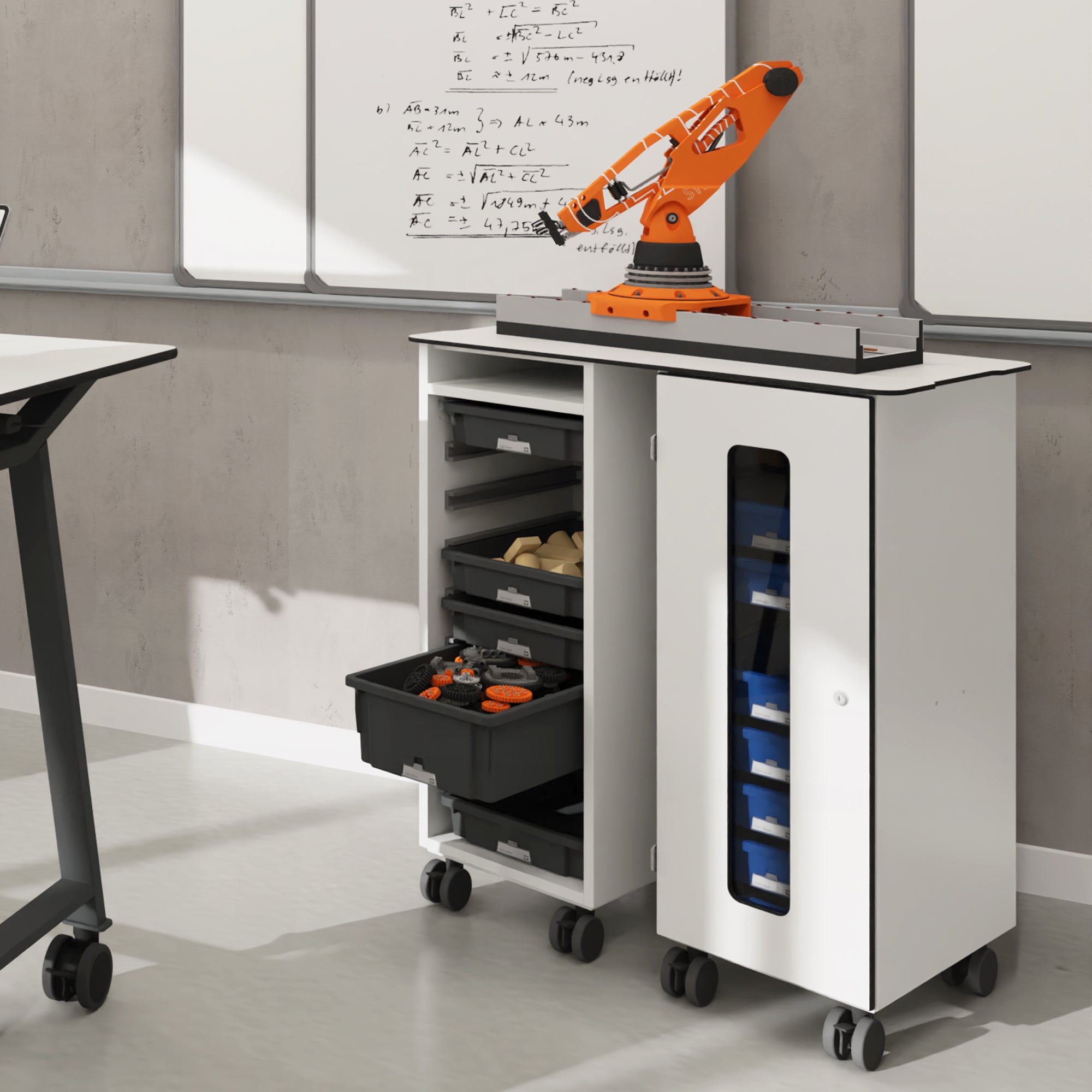Flexlab Caddy Stauraum für Tidy Boxen Klassenzimmer