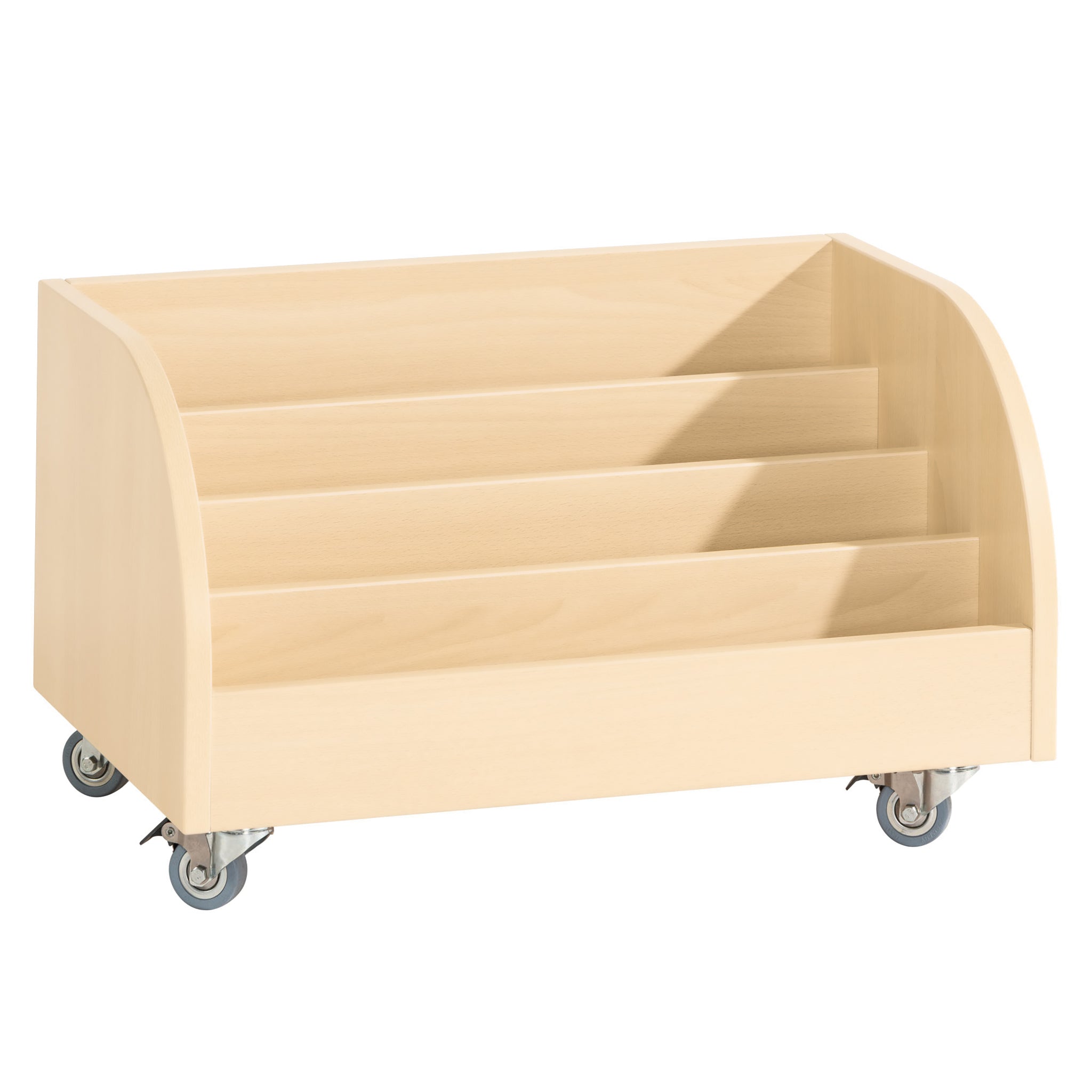 Mobiler Bücherwagen gestaffelt für Kindergarten