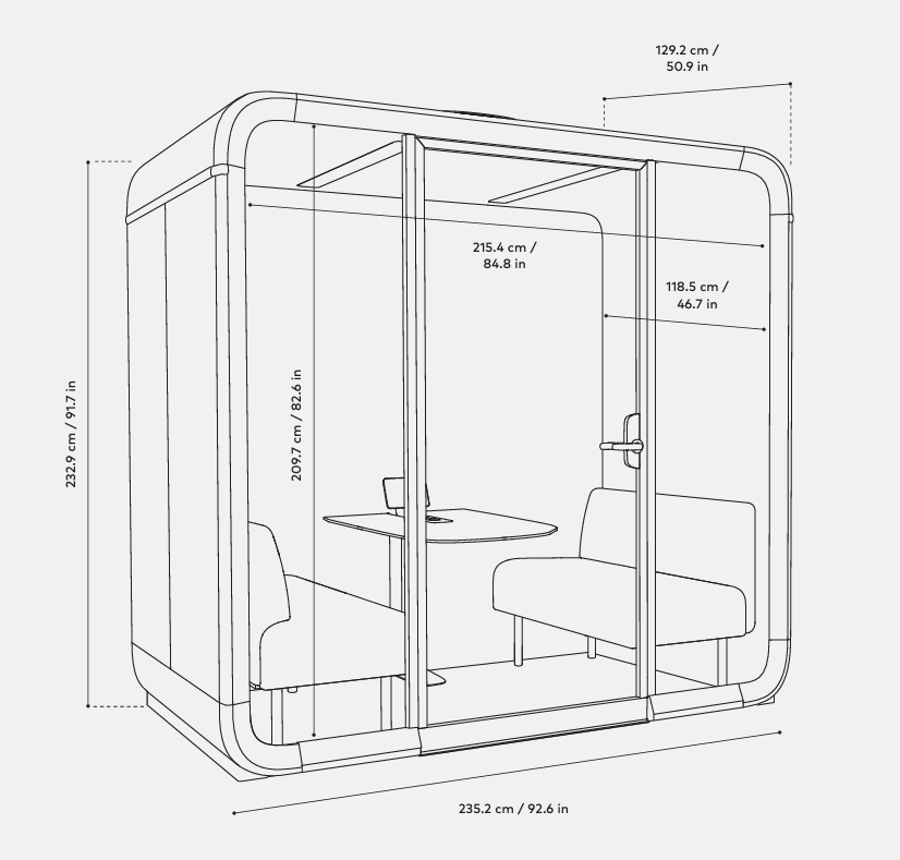 Bureau Box Framery Quatre | Solution efficace pour un travail d'équipe productif