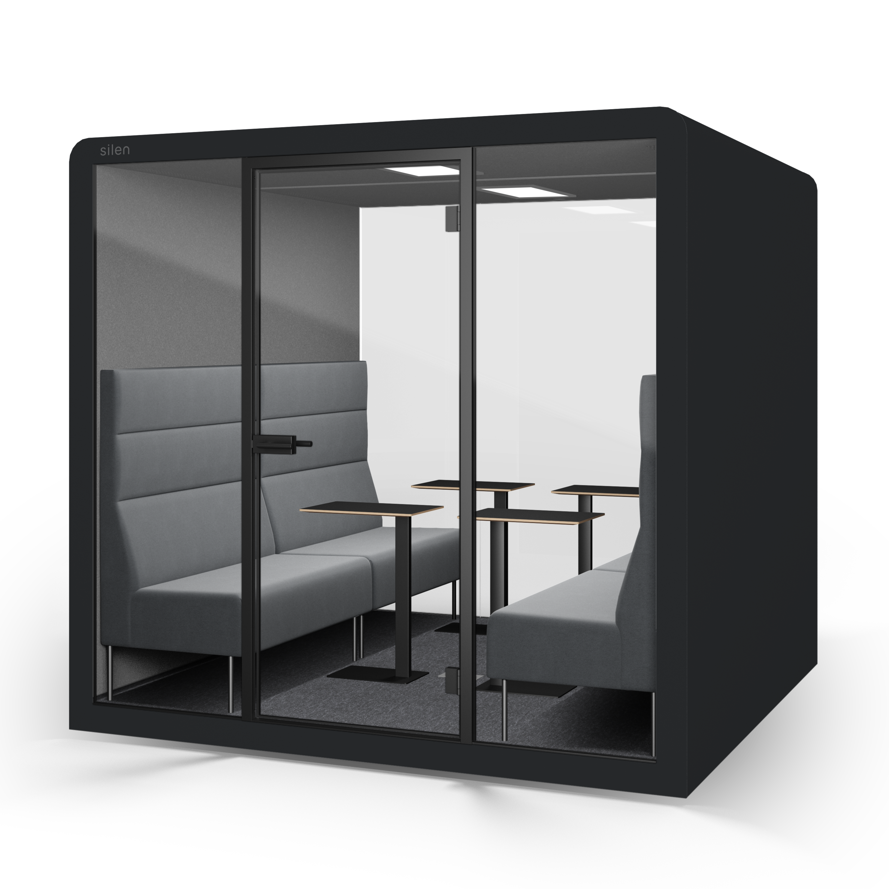 Raum-in-Raum Lösung mit GS-Zertifikat & 31.9 dB Schallreduktion (ISO-Norm) | Silen Space 4 (1-8 Personen)