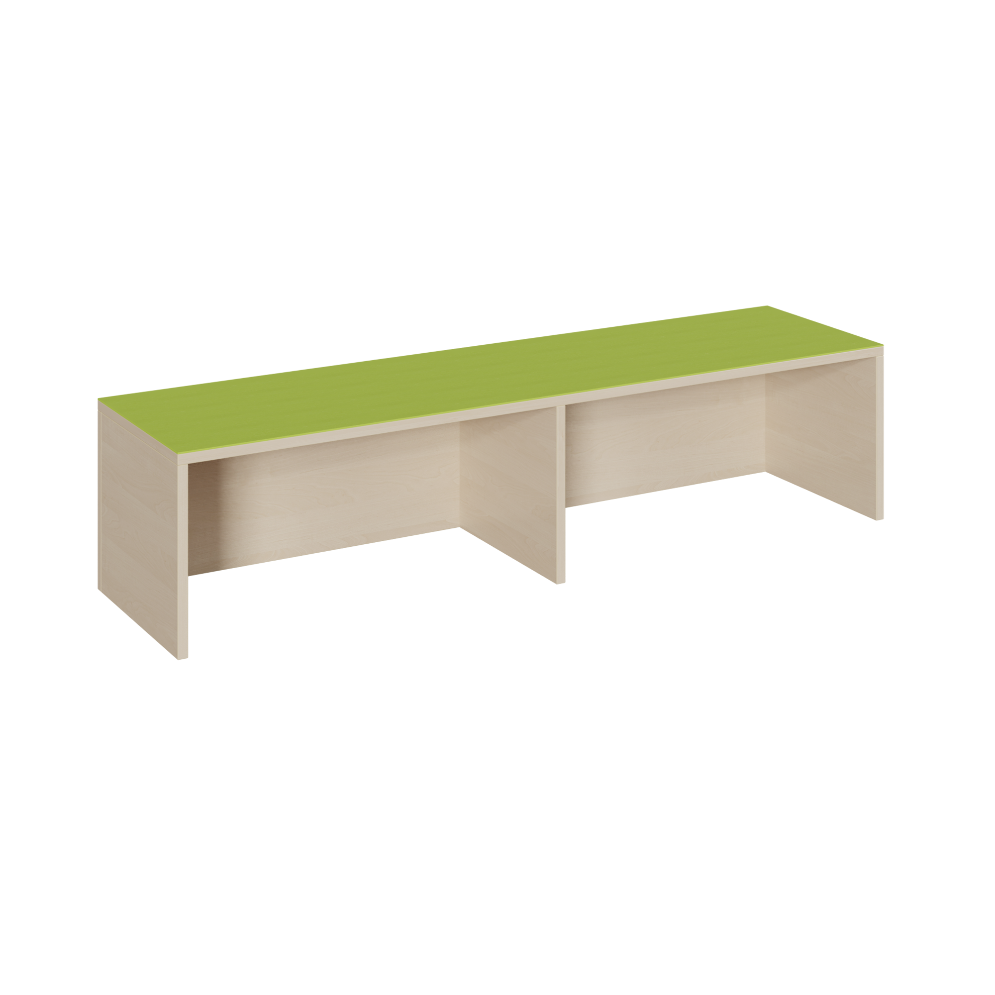 Plate-forme rectangulaire avec surface de linoléum pour 2 rouleaux