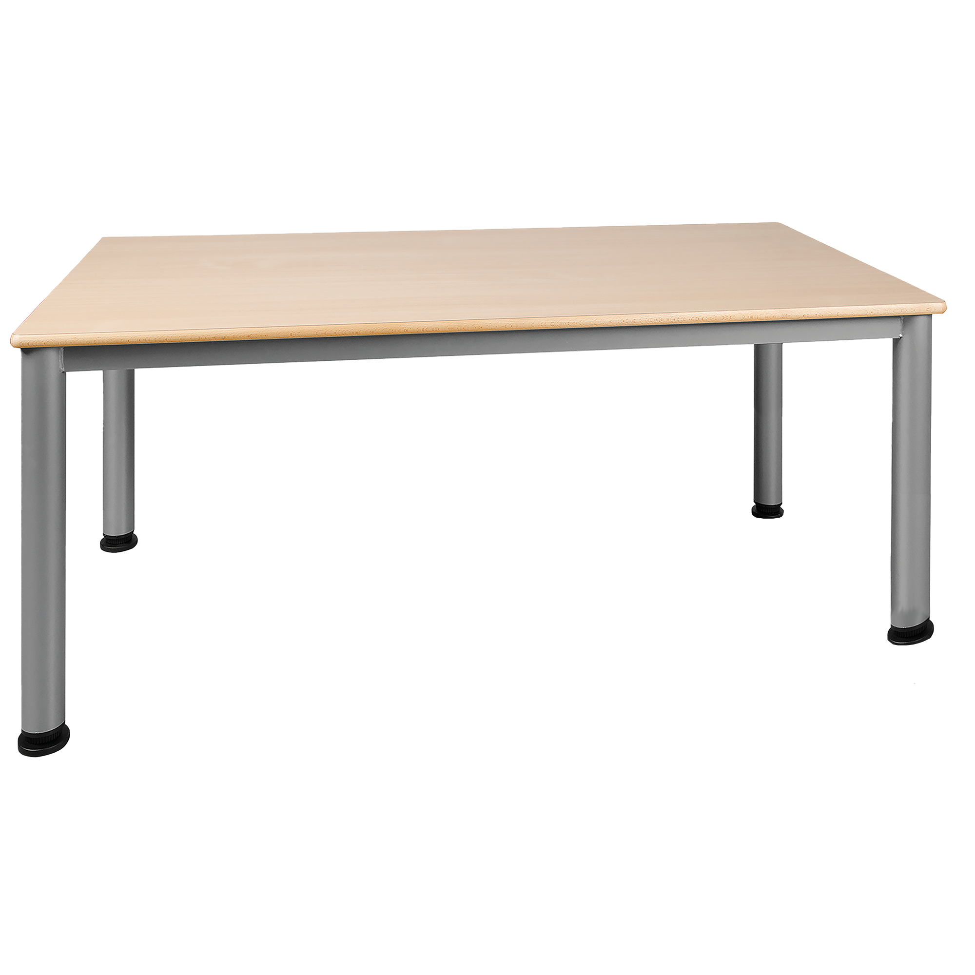 Table rectangulaire flexible avec une plaque de plaque en couches