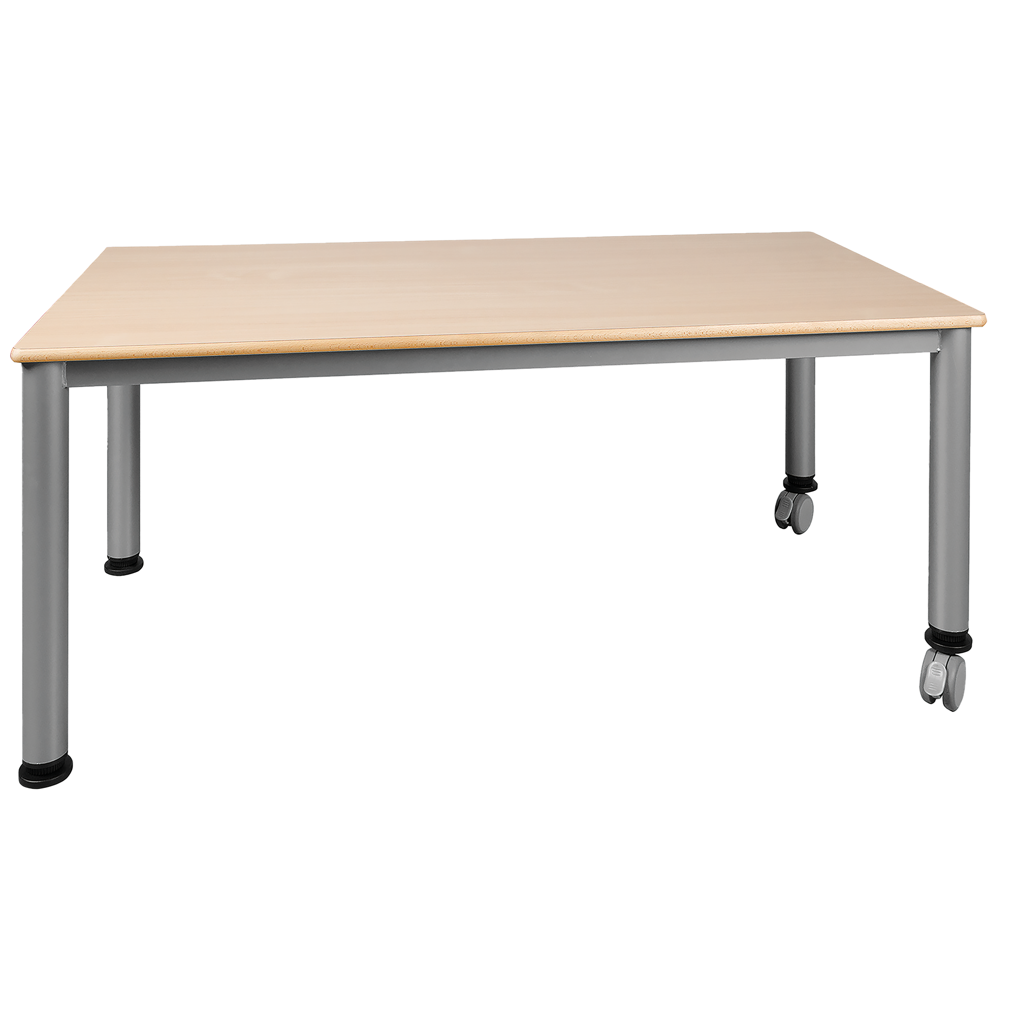 Table rectangulaire flexible avec une plaque de plaque en couches