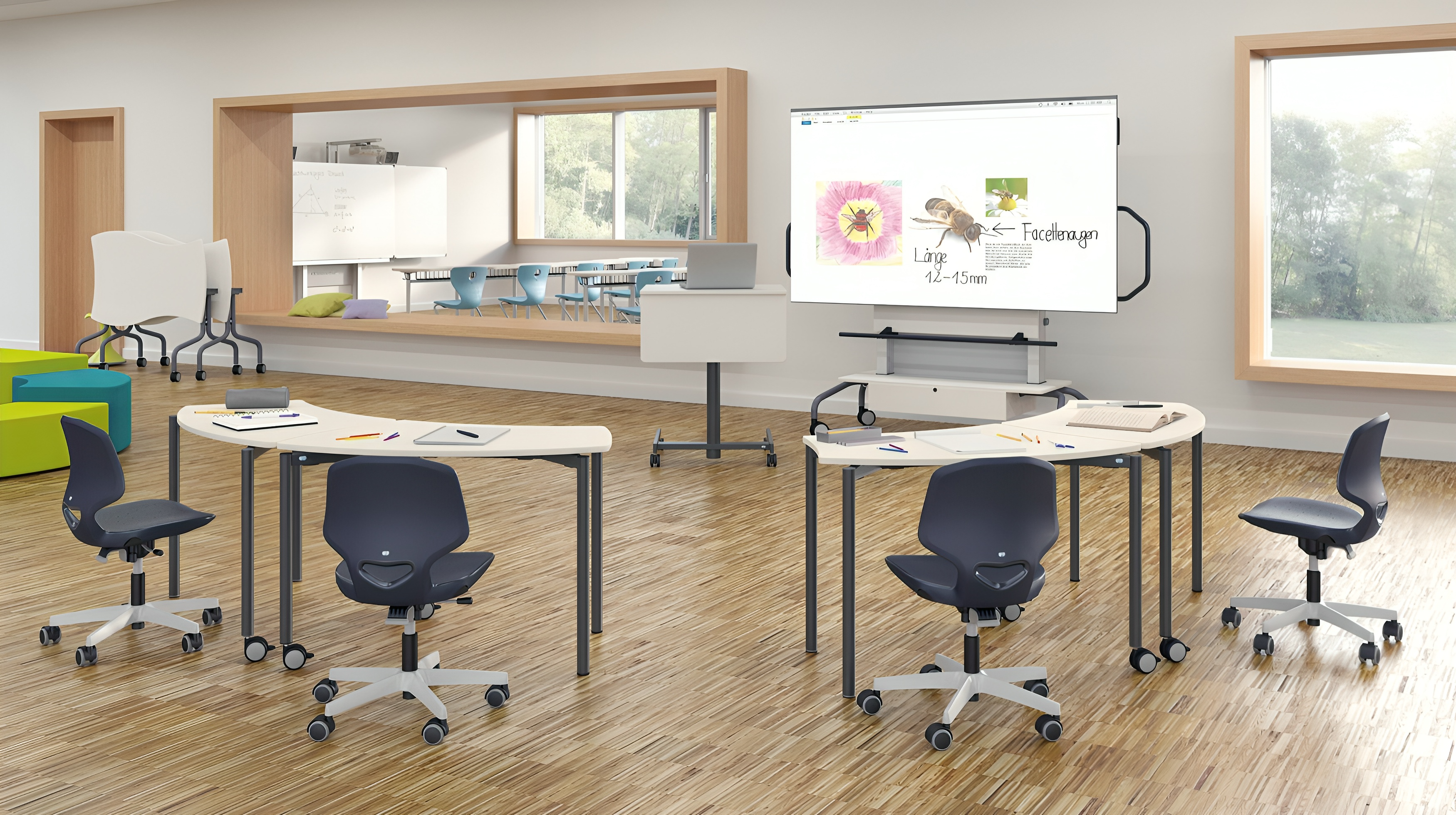 Chaise étudiante avec coque en plastique recyclable | Postura