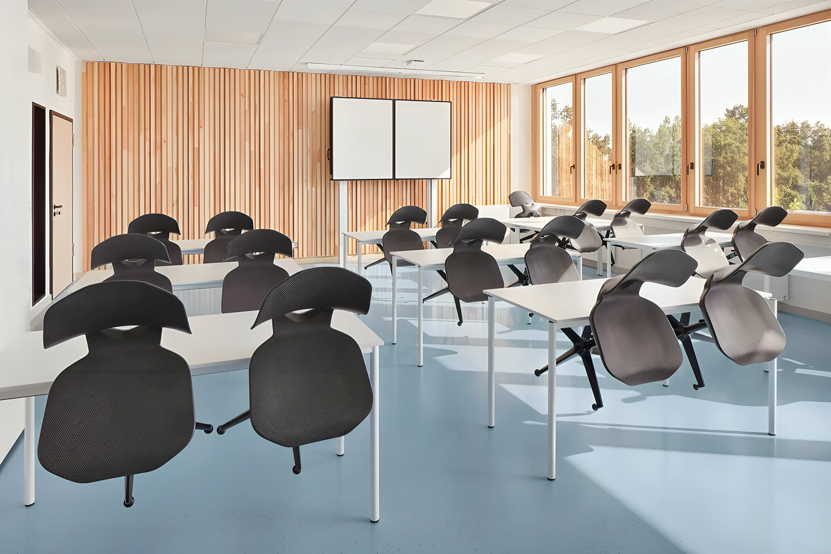 Chaise étudiante avec coque en plastique recyclable | Postura