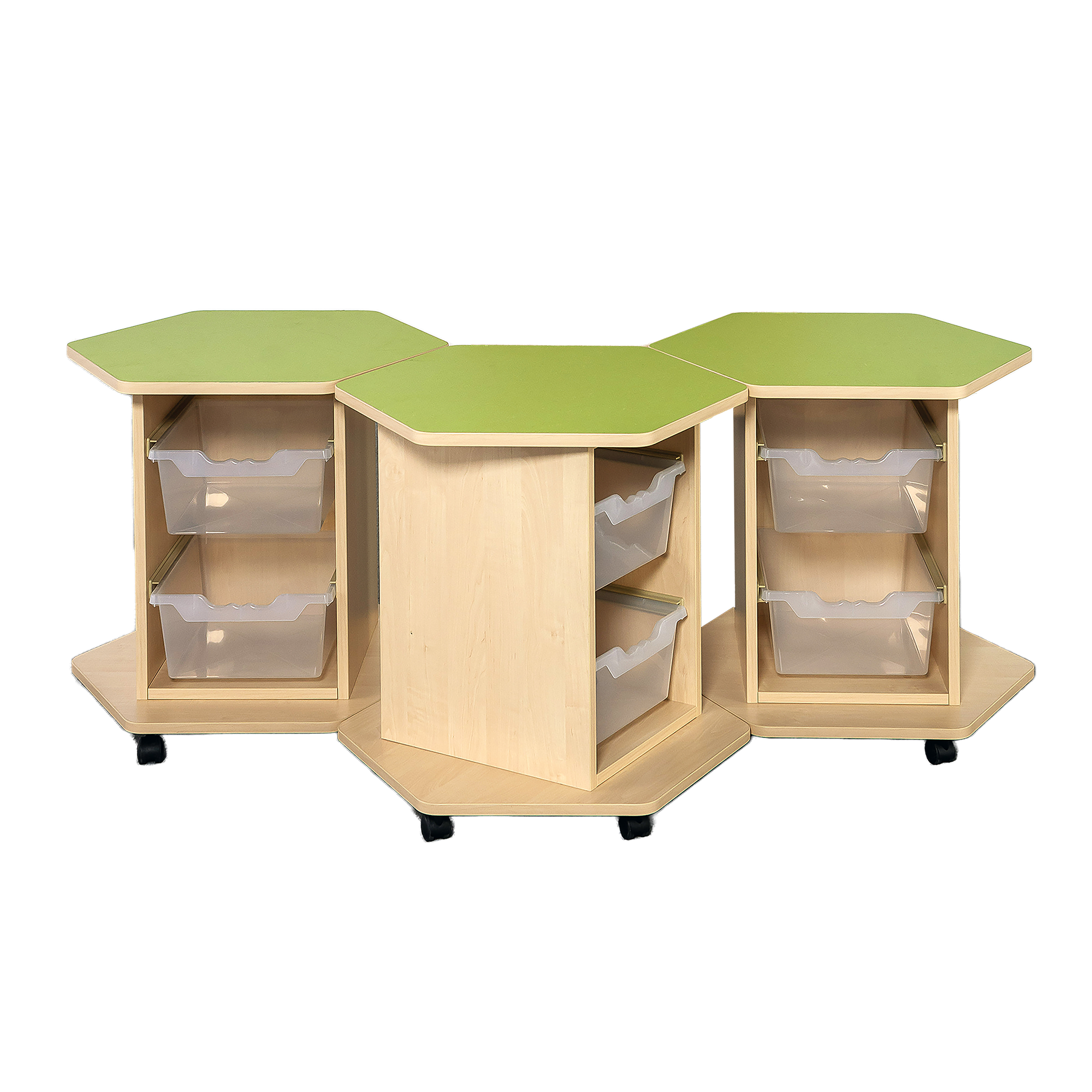 Hexagon Car 3 Set Mobile avec 6 rouleaux chacun