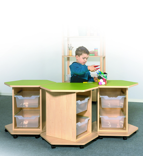 Hexagon Car 3 Set Mobile avec 6 rouleaux chacun