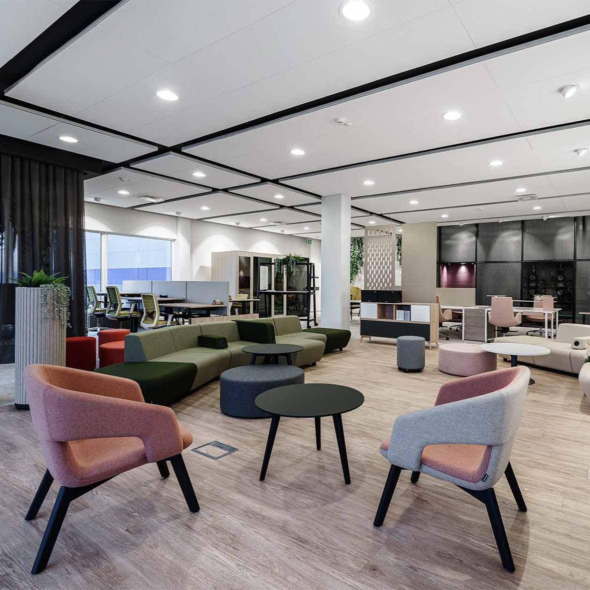Sitzgruppe Indoor ideal fuer Lernlandschaften fuer Kaffeeecke