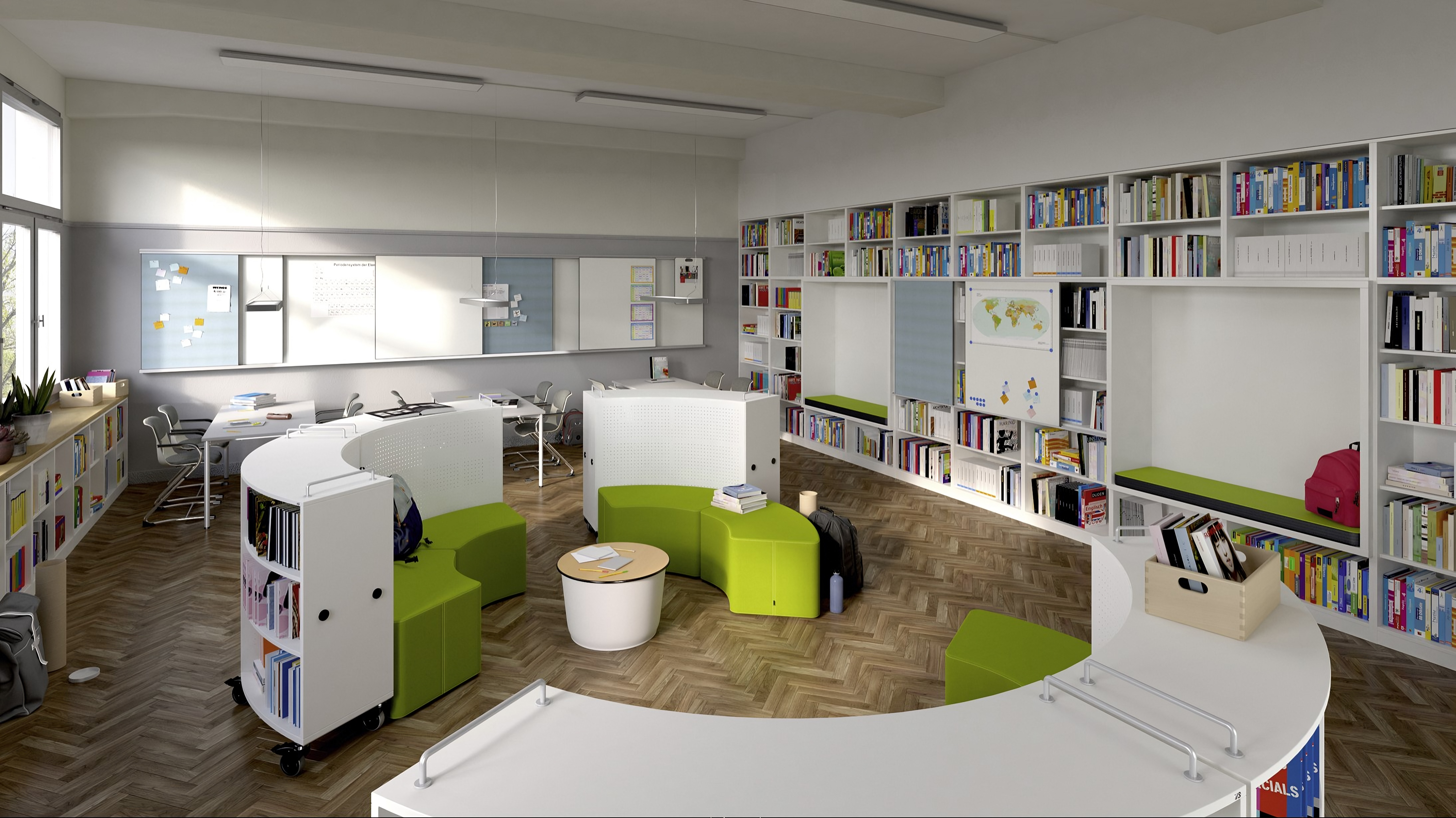 Softe Sitzlandschaften gerade und gebogen | eduLandscape