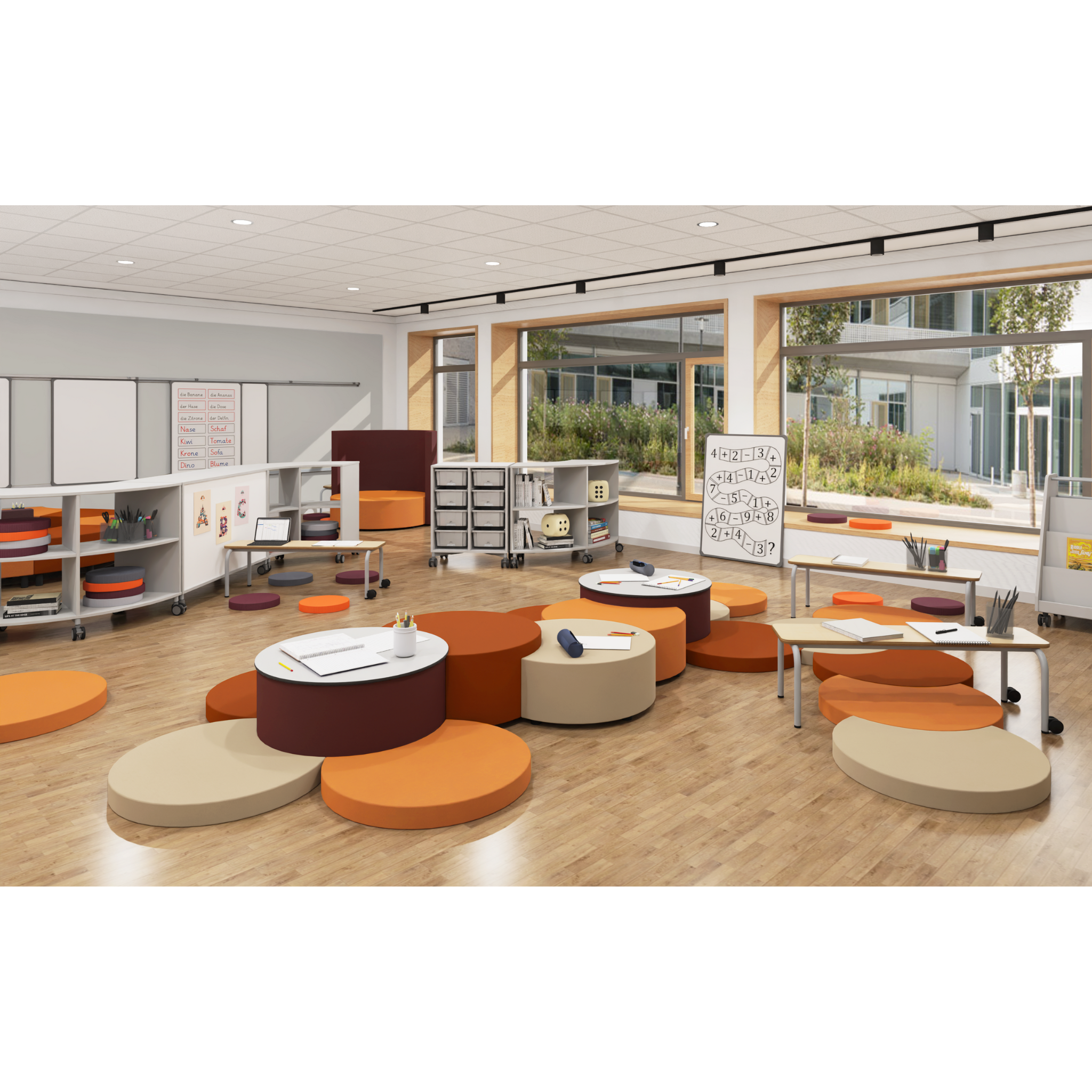 Cocon Sitzelement mit Rückenlehne Schule