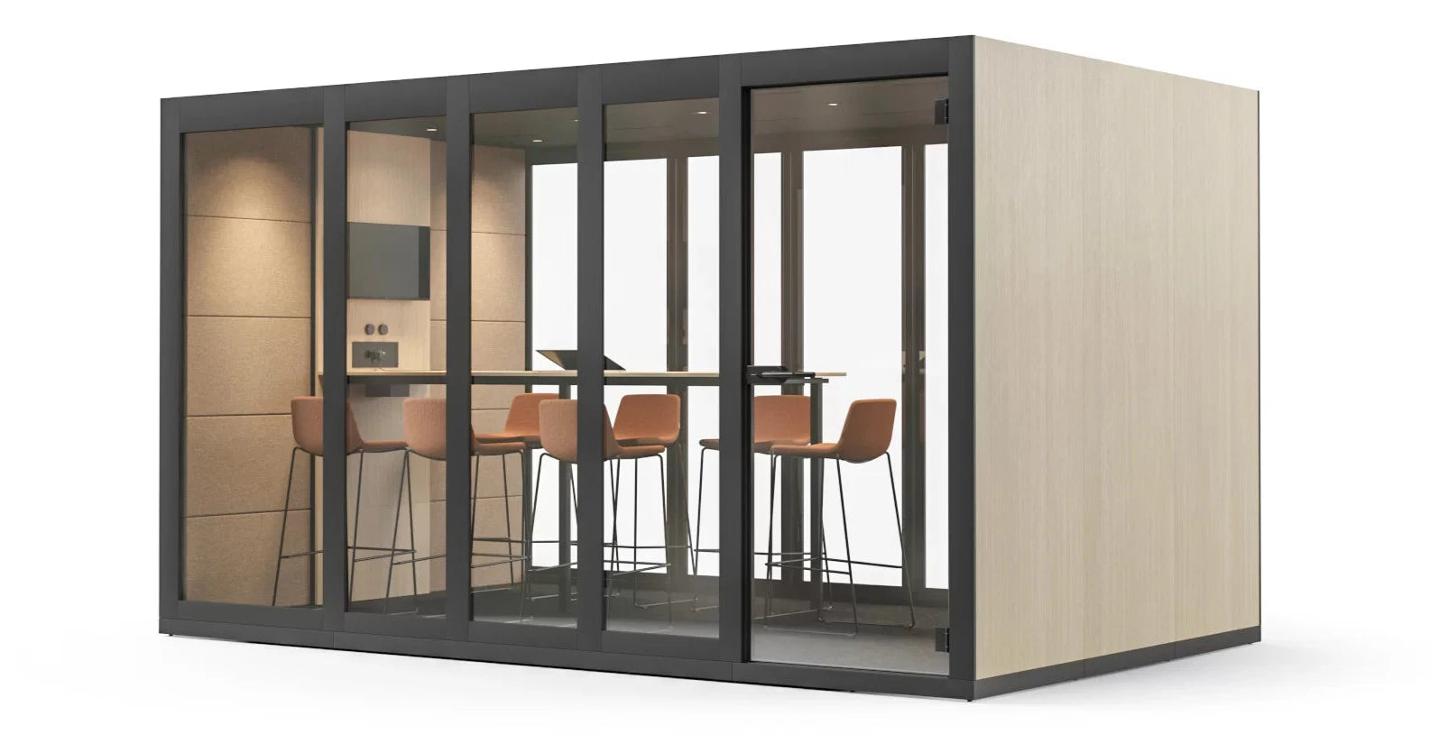Sitzungszimmer oder Meetingraum als Raum in Raum System fuer sechs Personen