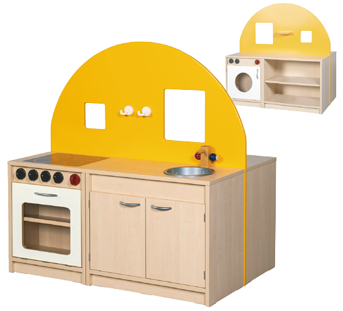 Doppelseitige Spielküche für Kita und Kindergarten