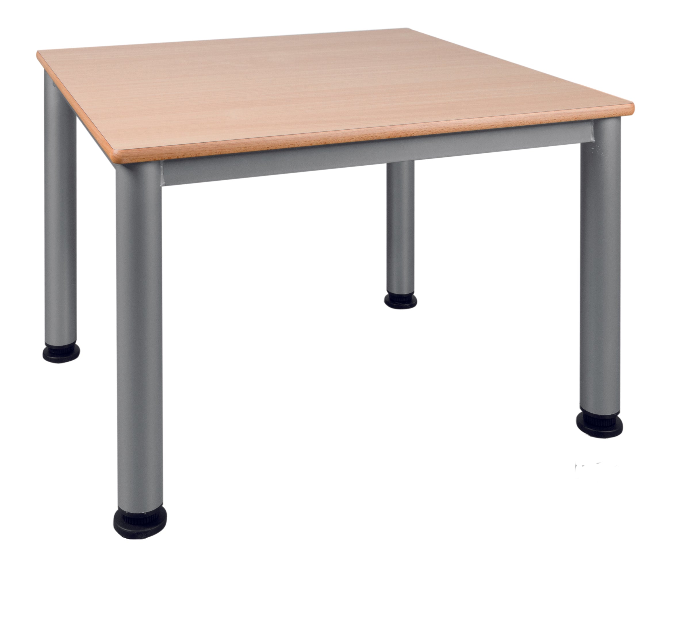 Kiga-Tisch quadratisch 80x80 cm höhenverstellbar und fahrbar oder feststehend
