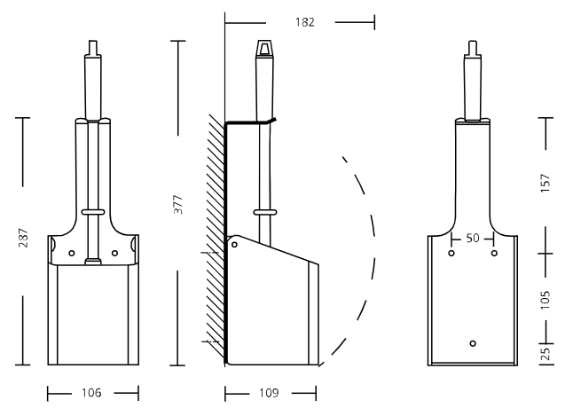Porte-pinceau de toilette Solution hygiénique et durable pour les zones sanitaires publiques