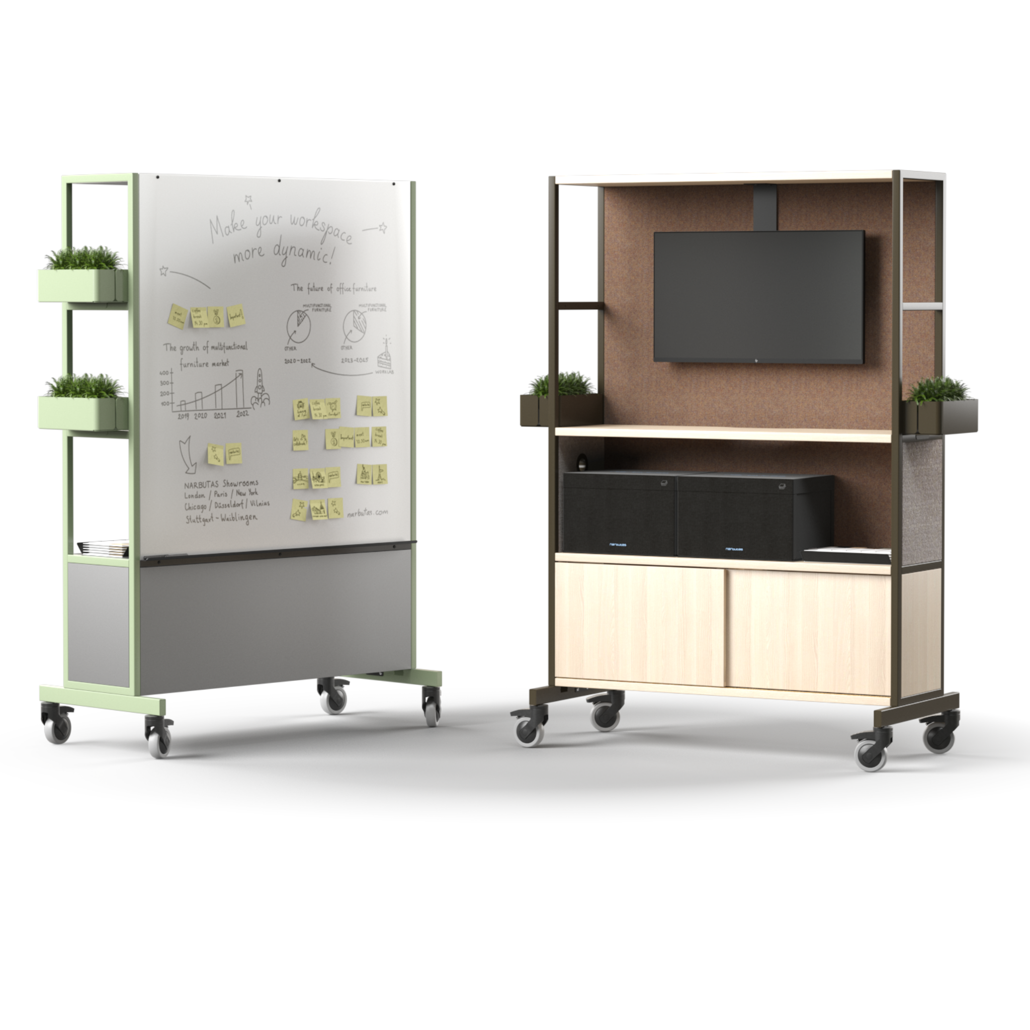 Multifunktionale Kreativarbeitsplätze auf Rollen  ǀ WORKLAB