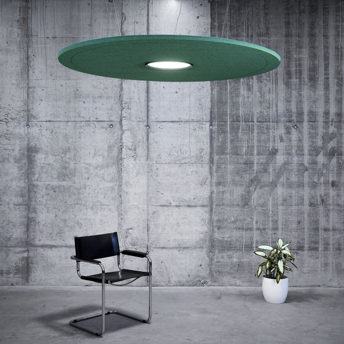 Hängende Akustikleuchte in schönem Design