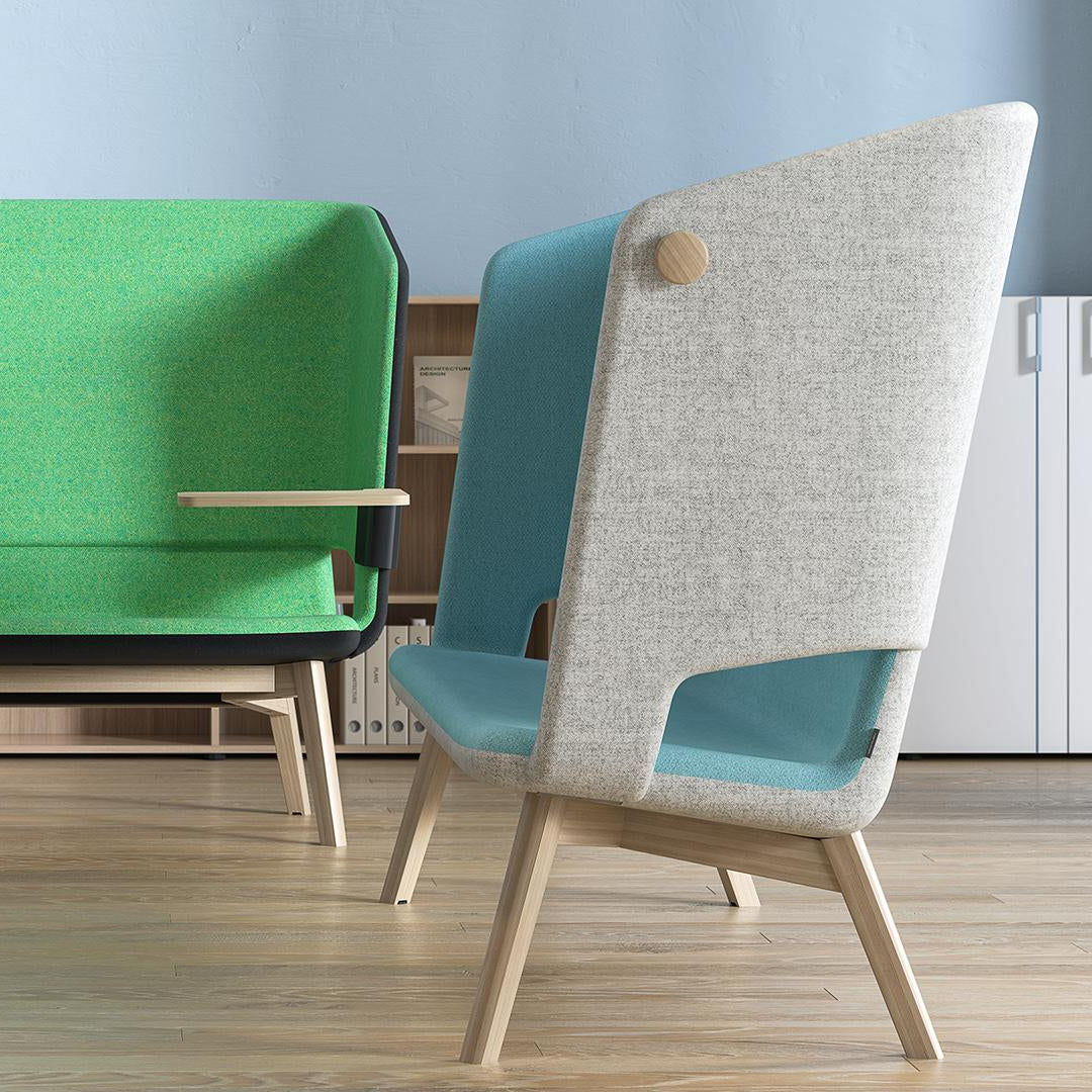 Ergonomisches Bürosofa in modernem Design, perfekt für stilvolle Arbeitsumgebungen.