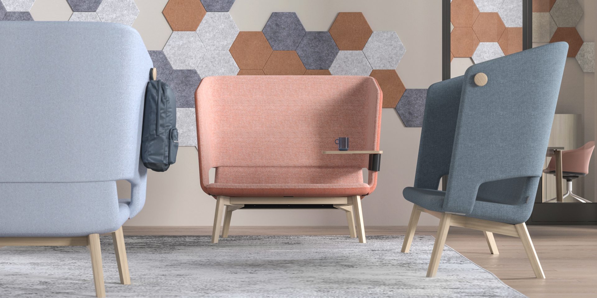 Büro Sofa als Zwei- oder Dreisitzer ǀ TWIST&SIT Soft