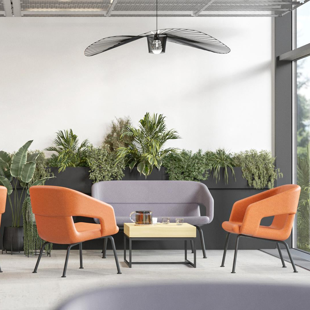 Design-Sofa für Büros, das Funktionalität und Eleganz verbindet.
