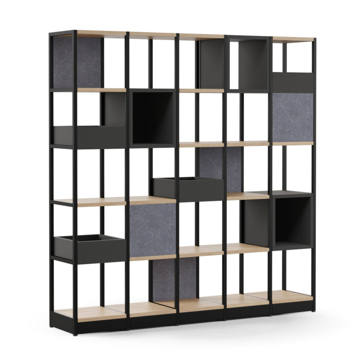 Büroregal 4OH mit Schubfach modular als Raumtrenner ǀ COMBUS