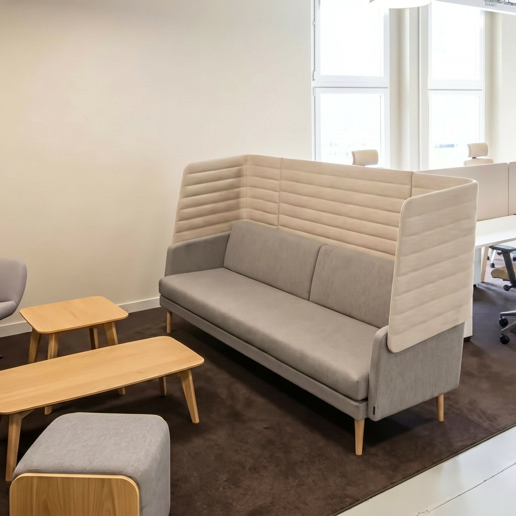 High-back office sofa for creative spaces