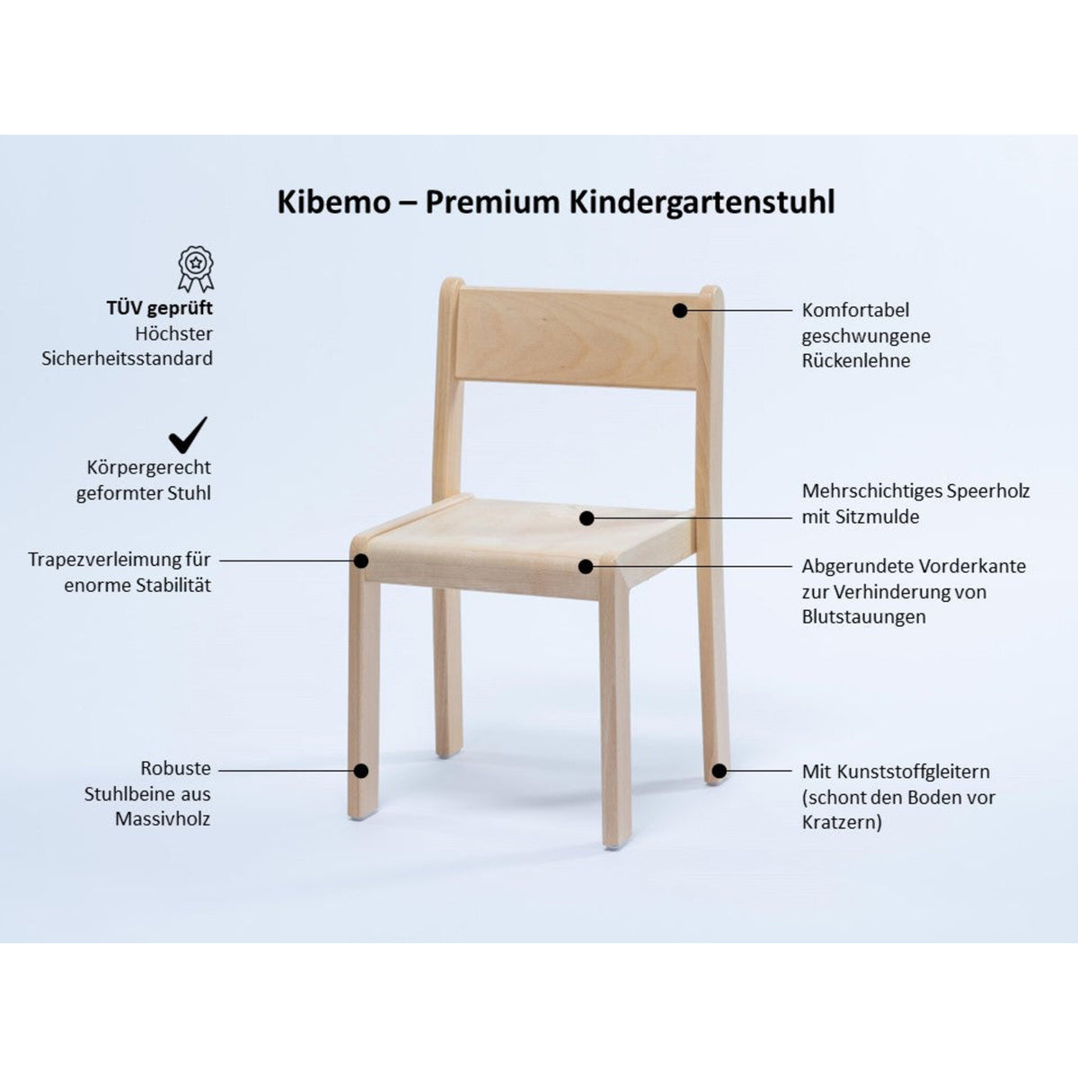 Kindergartenstuhl mit Kaufargumenten