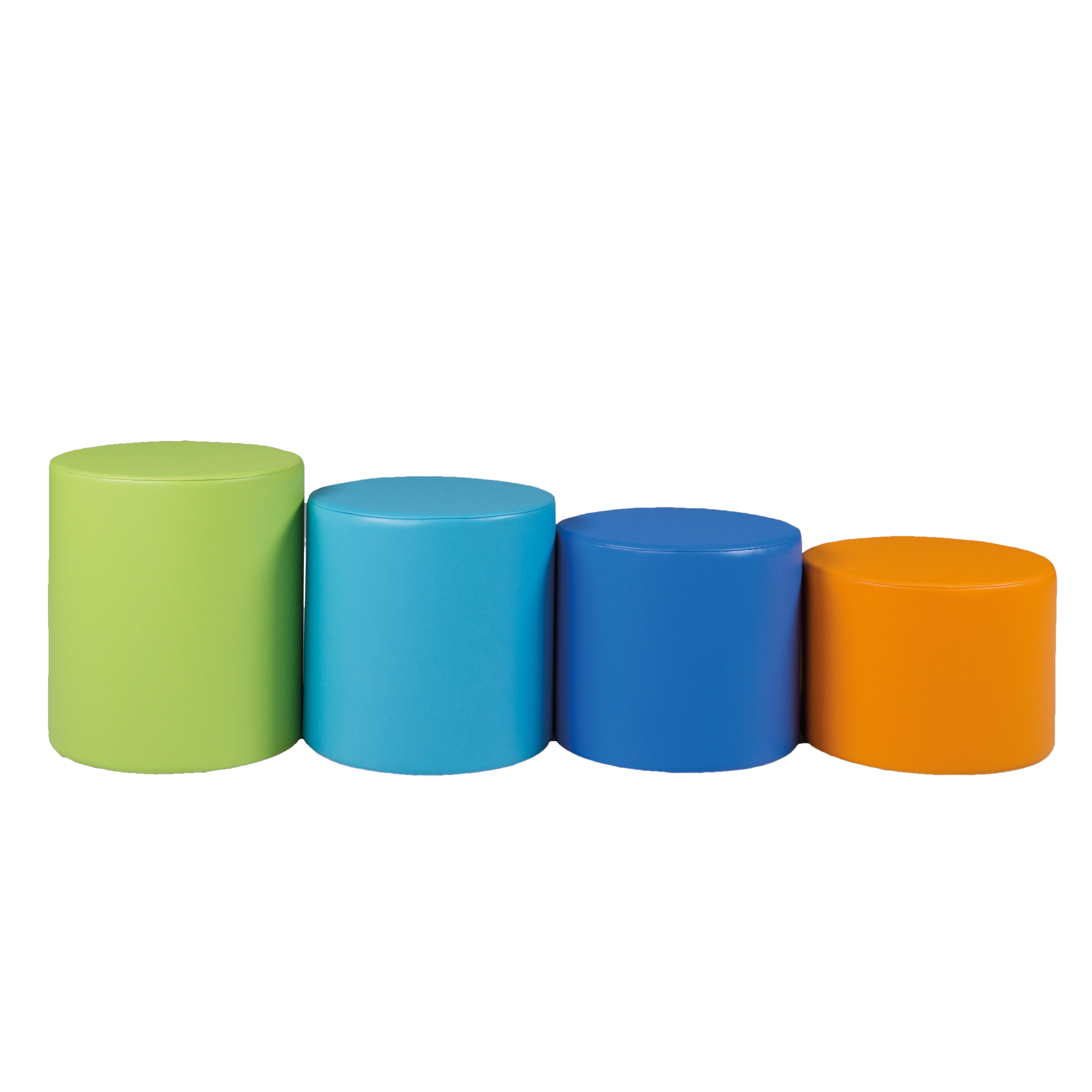 Tabourets de siège ronds avec couverture en cuir synthétique
